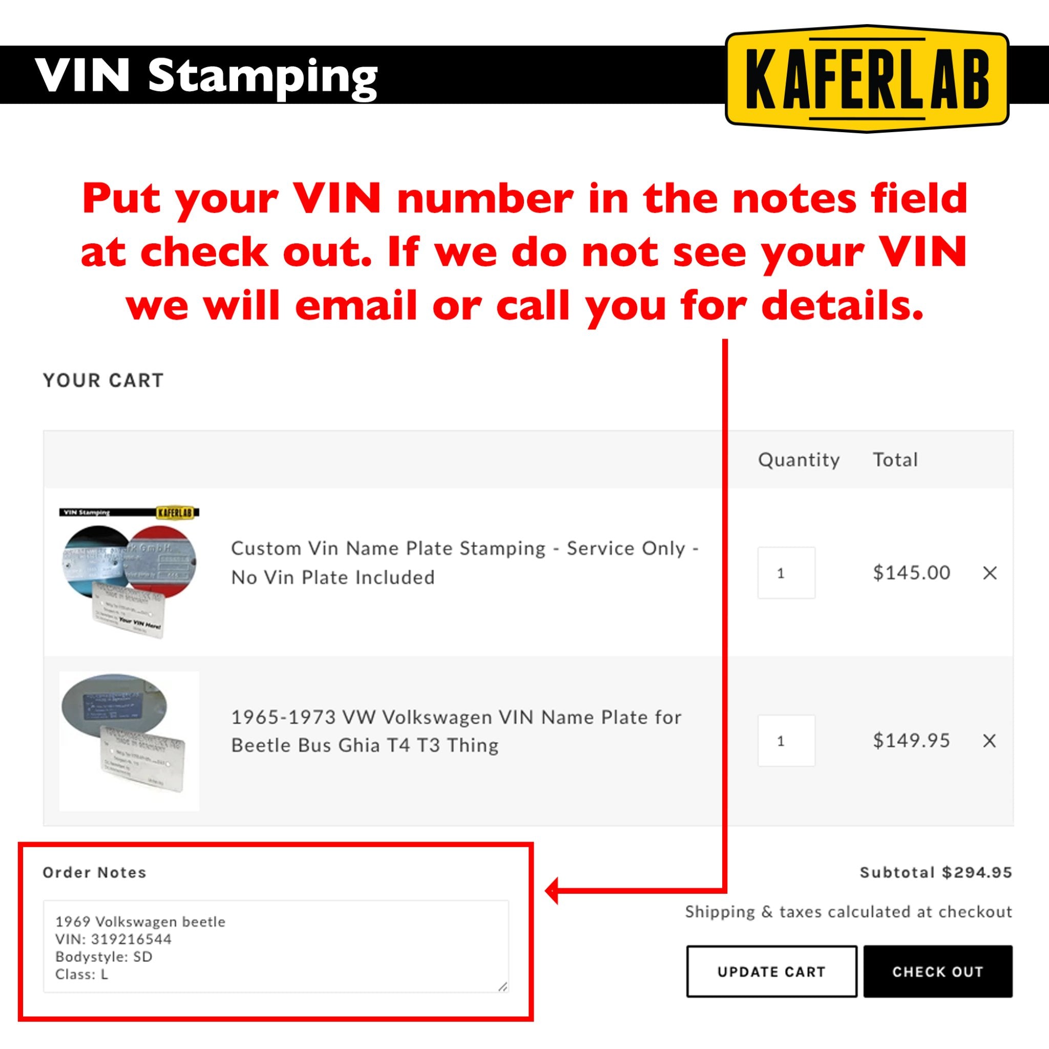 Custom Vin Name Plate Stamping - Service Only - No Vin Plate Included
