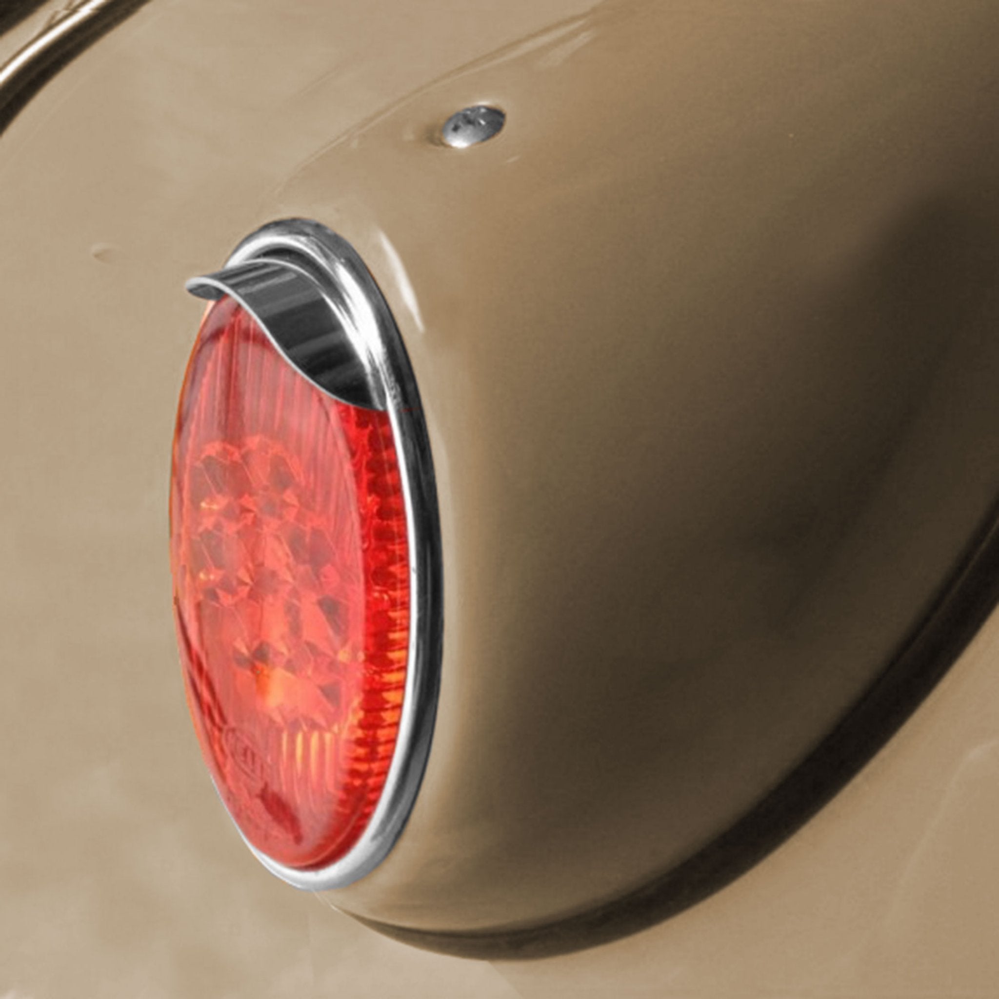Volkswagen Rear Tail Light Peaks Eyebrow Lip Set - VW AirCooled Beetle Bug Type 1 1955 - 1961