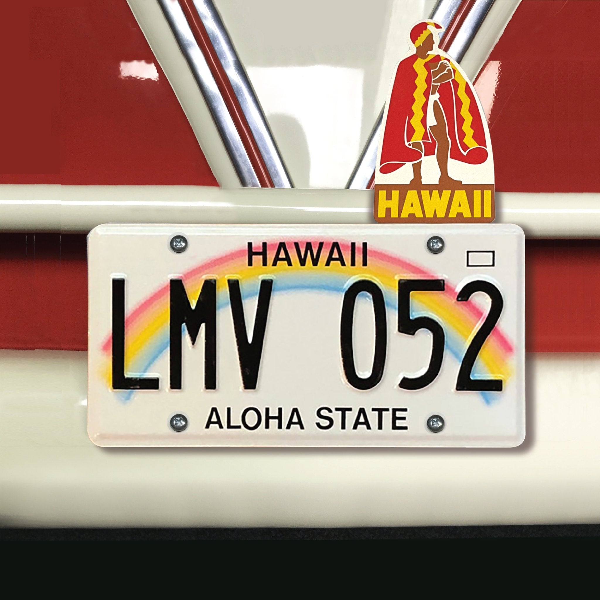 HAWAII License Plate Topper Vintage Style Accessory Car Truck King Kamehameha