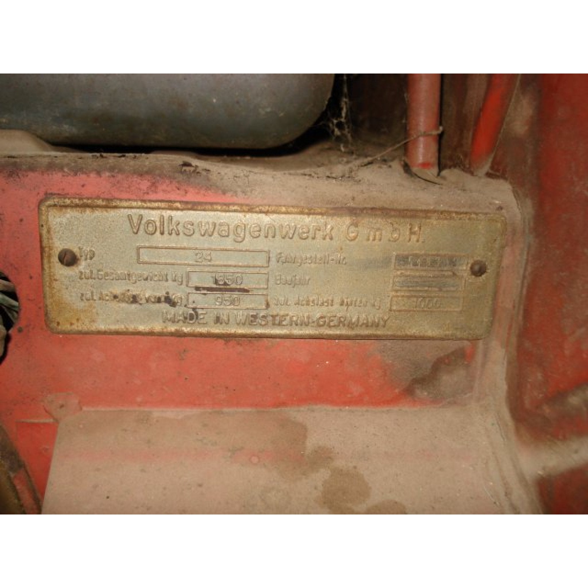 1949 - 1964 VW Volkswagen Metal VIN Name Plate fits Beetle Bug Ghia Bus Type 1