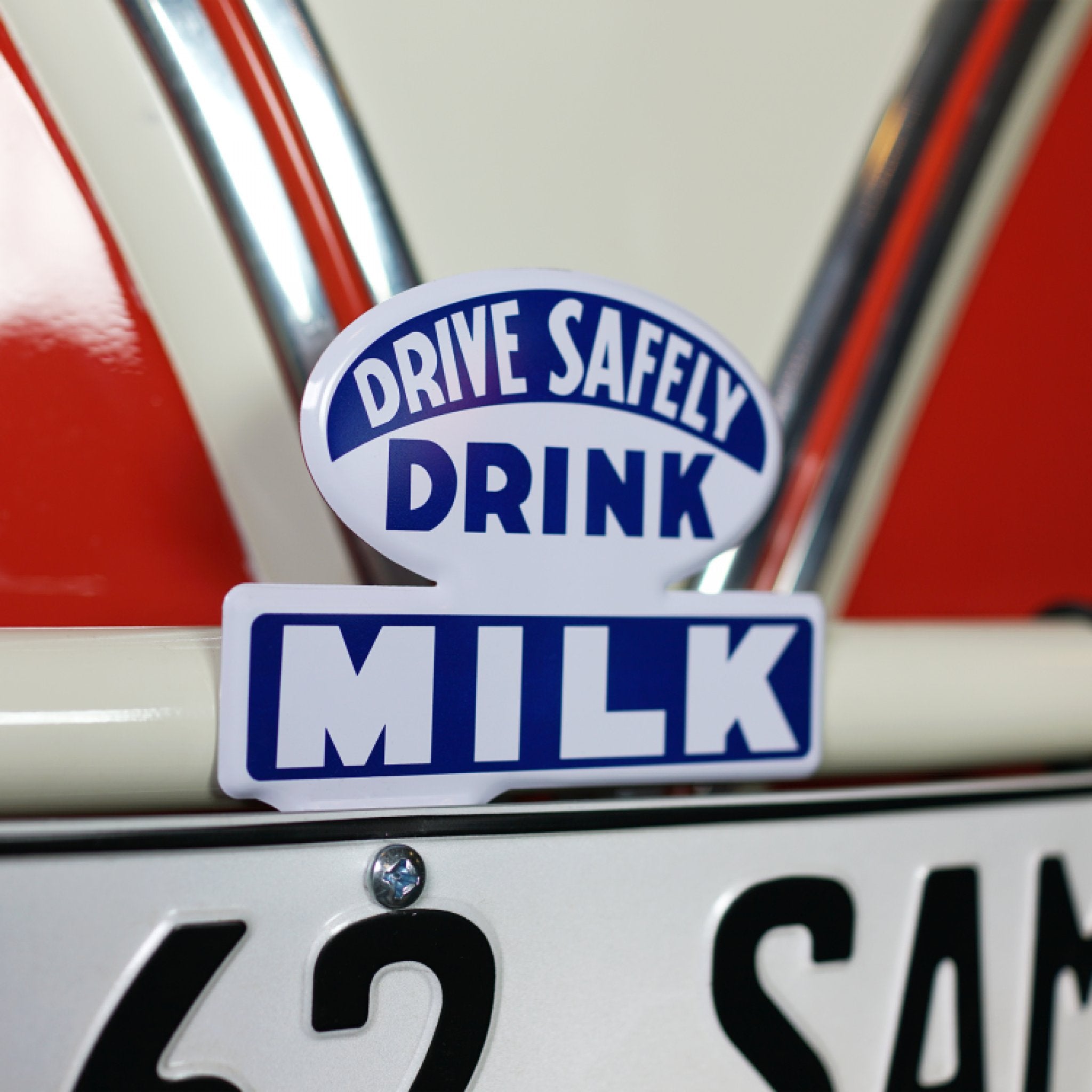 Drink Milk License Plate Topper