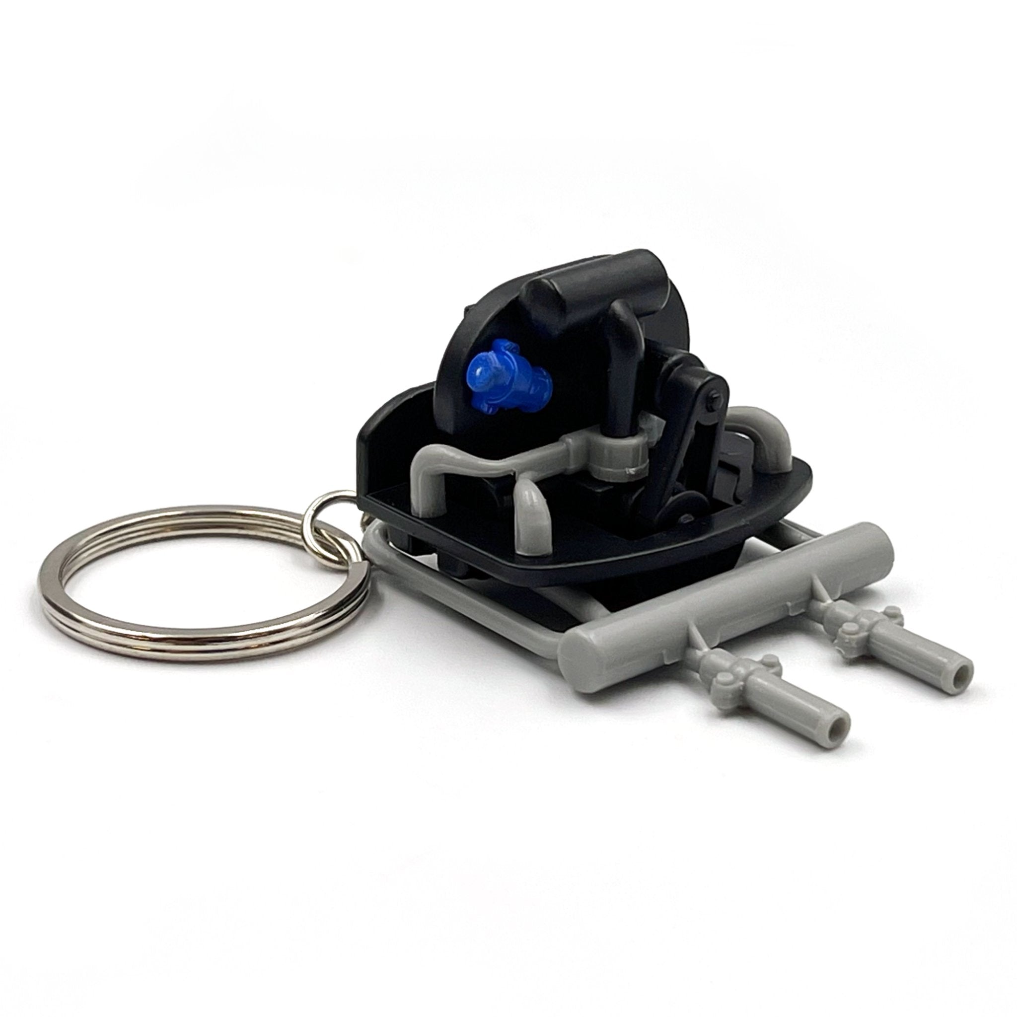 VW 3D 36-HP Engine Key Chain with DIY Dual Carburetor Parts