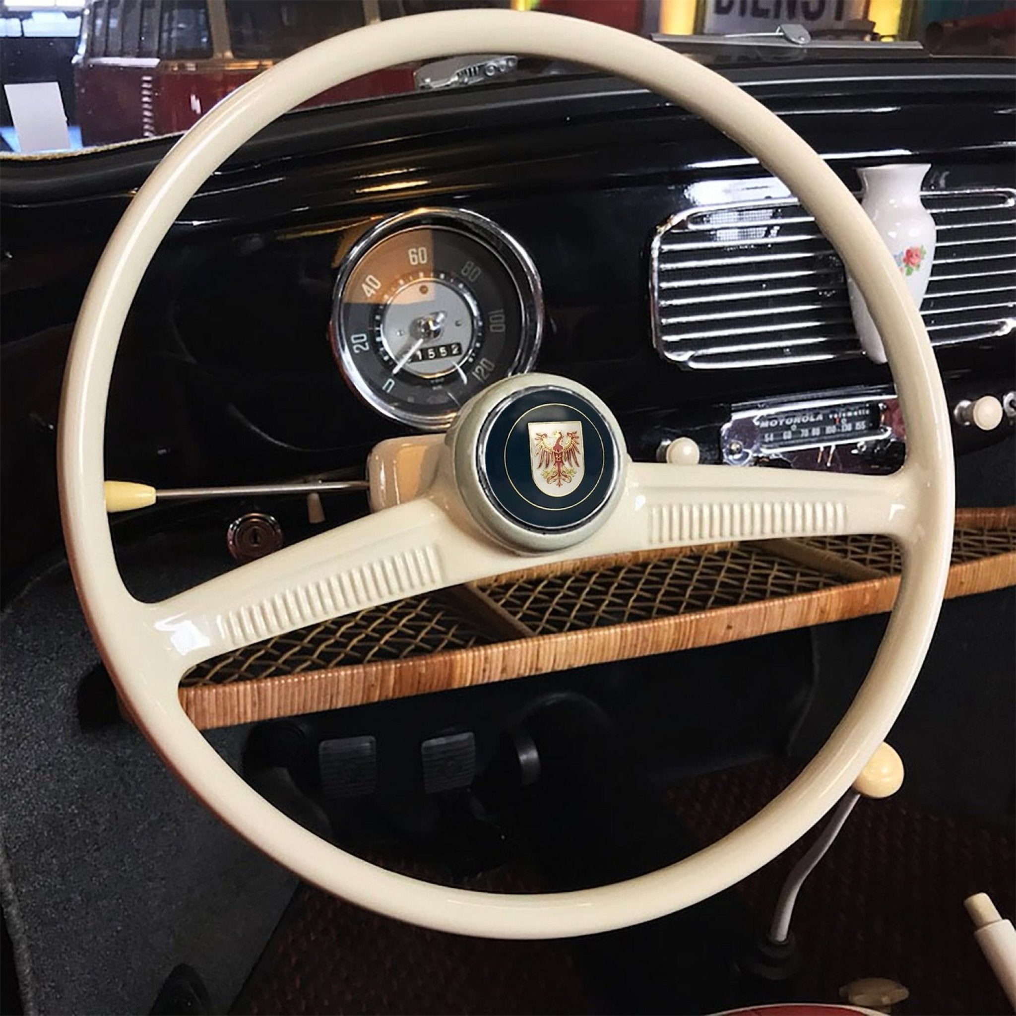 Brandenburg 2Pc Kit - Horn Button Shift Knob Bus Beetle Ghia Cox