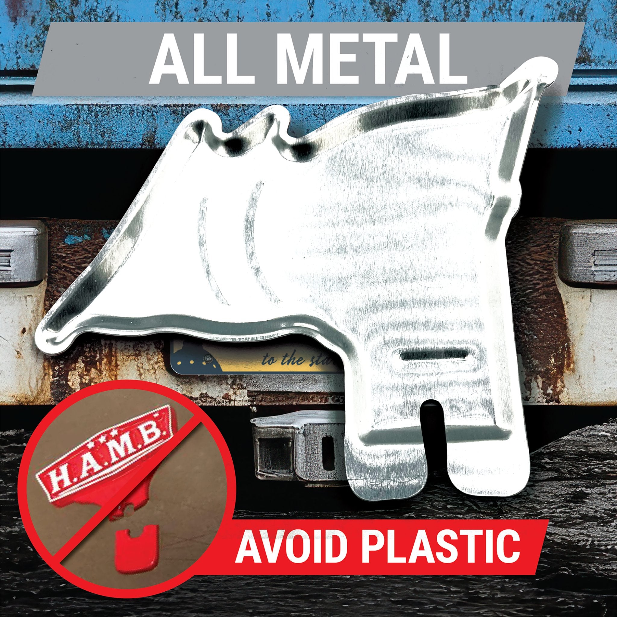 US 48 Star American Flag License Plate Topper Stamped Aluminum Vintage Car Truck