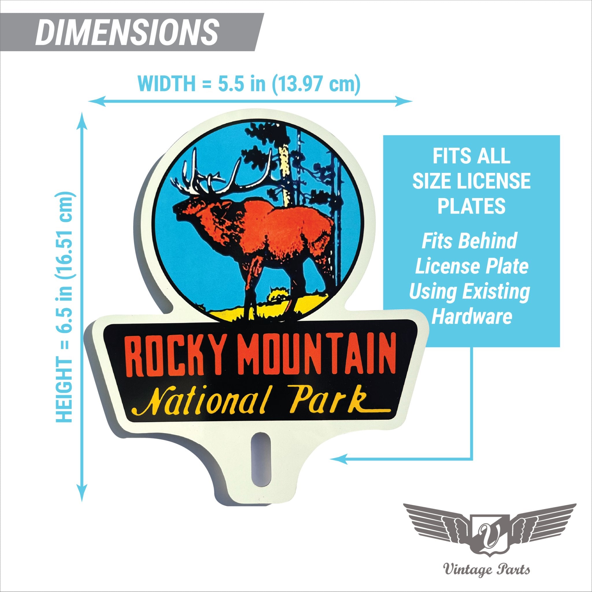 Rocky Mountain National Park License Plate Topper American Parks Car Truck