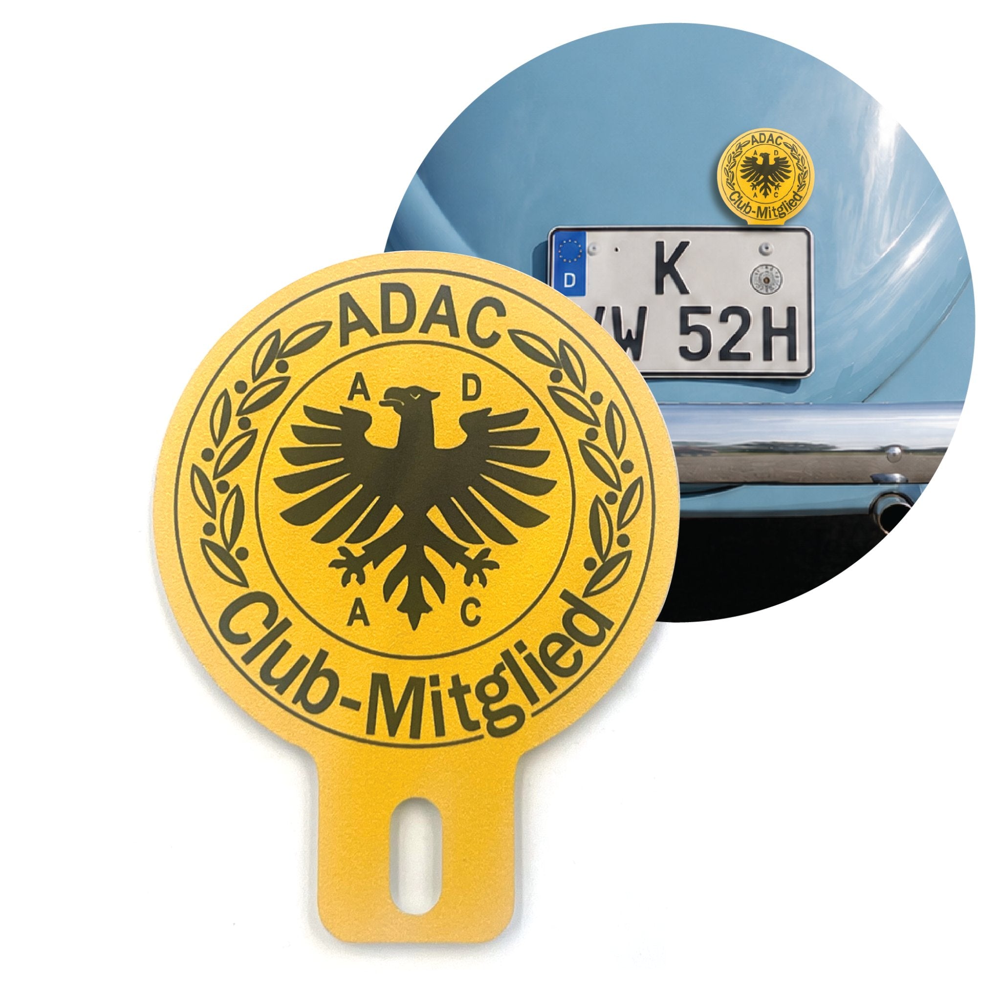 ADAC Club-Mitglied License Plate Topper Vintage Style Car Truck