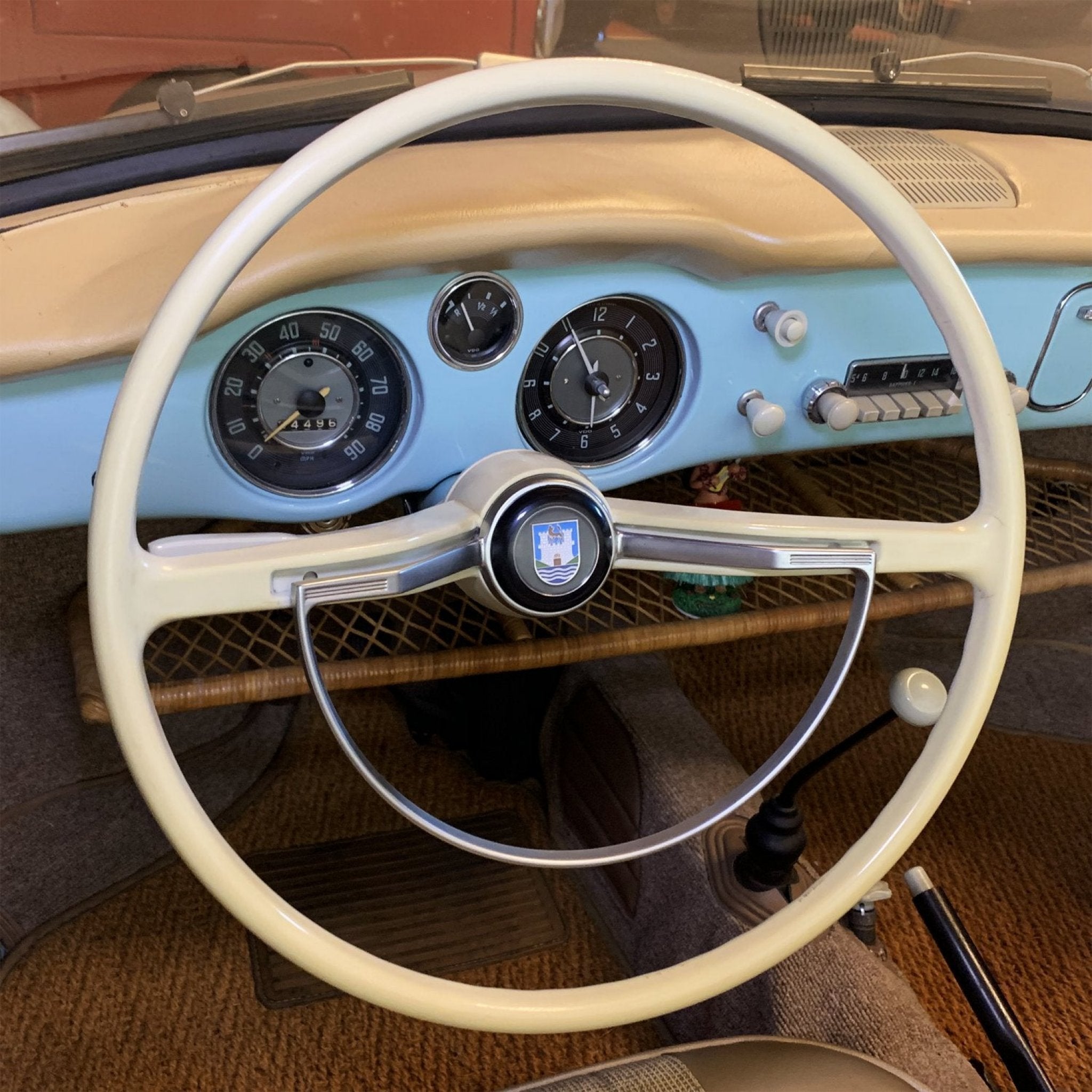 VW Steering Wheel Wolfsburg Crest Horn Button fits 1961-71 Beetle Ghia Type 3