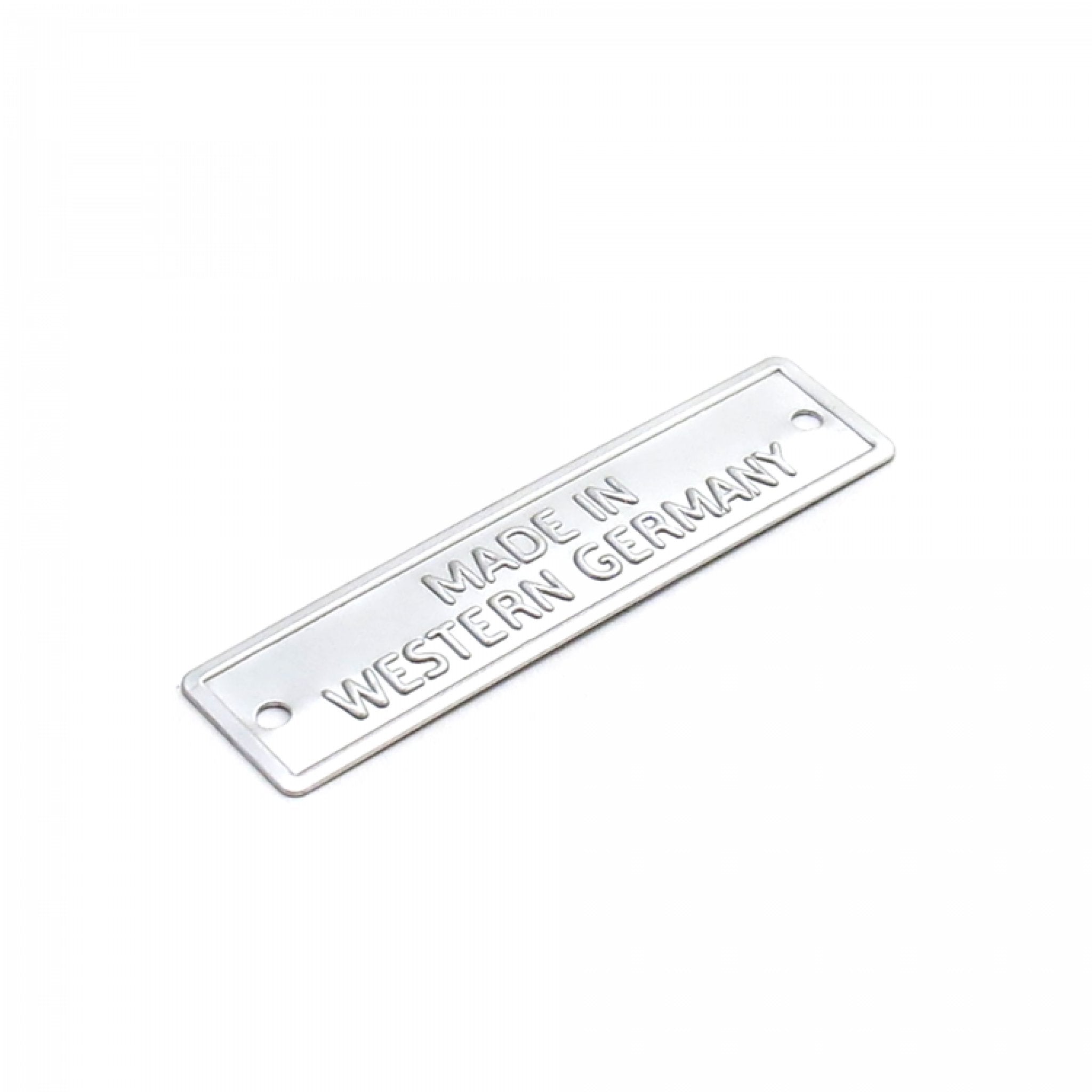 Made in Western Germany - Data Plate for VW Bug Bus Ghia & Porsche 356