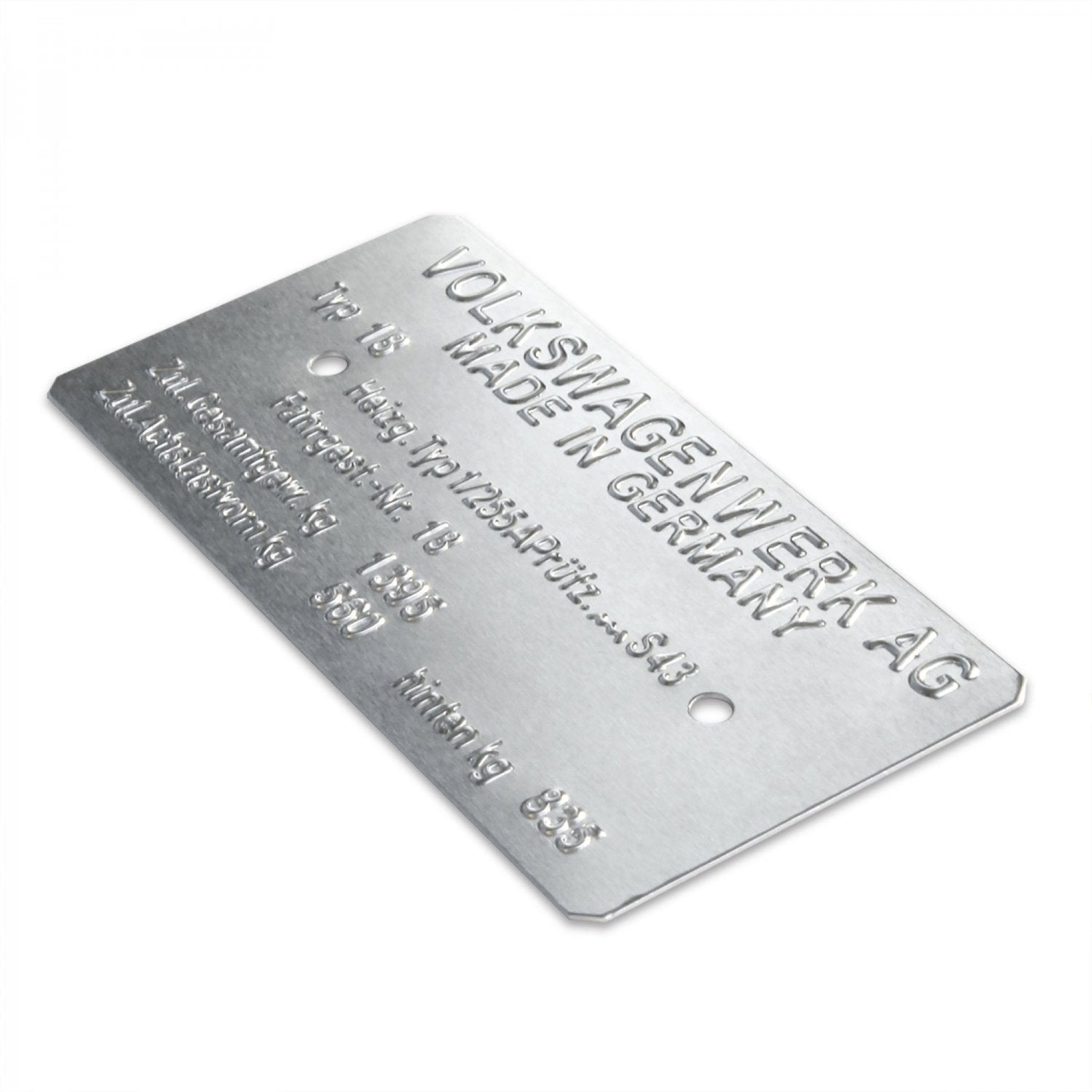 Volkswagen Beetle Super Cabriolet Convertible Type 15 VIN Data Information Plate