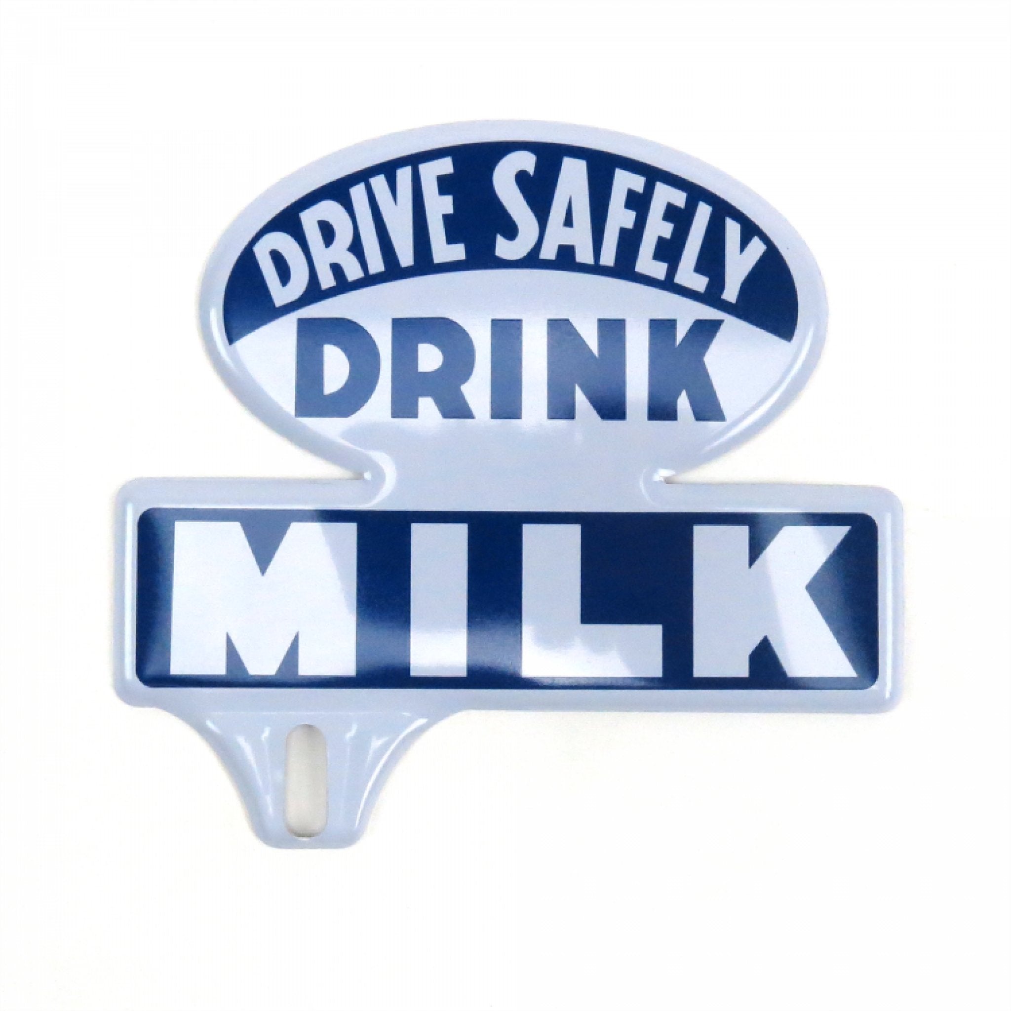 Drink Milk License Plate Topper