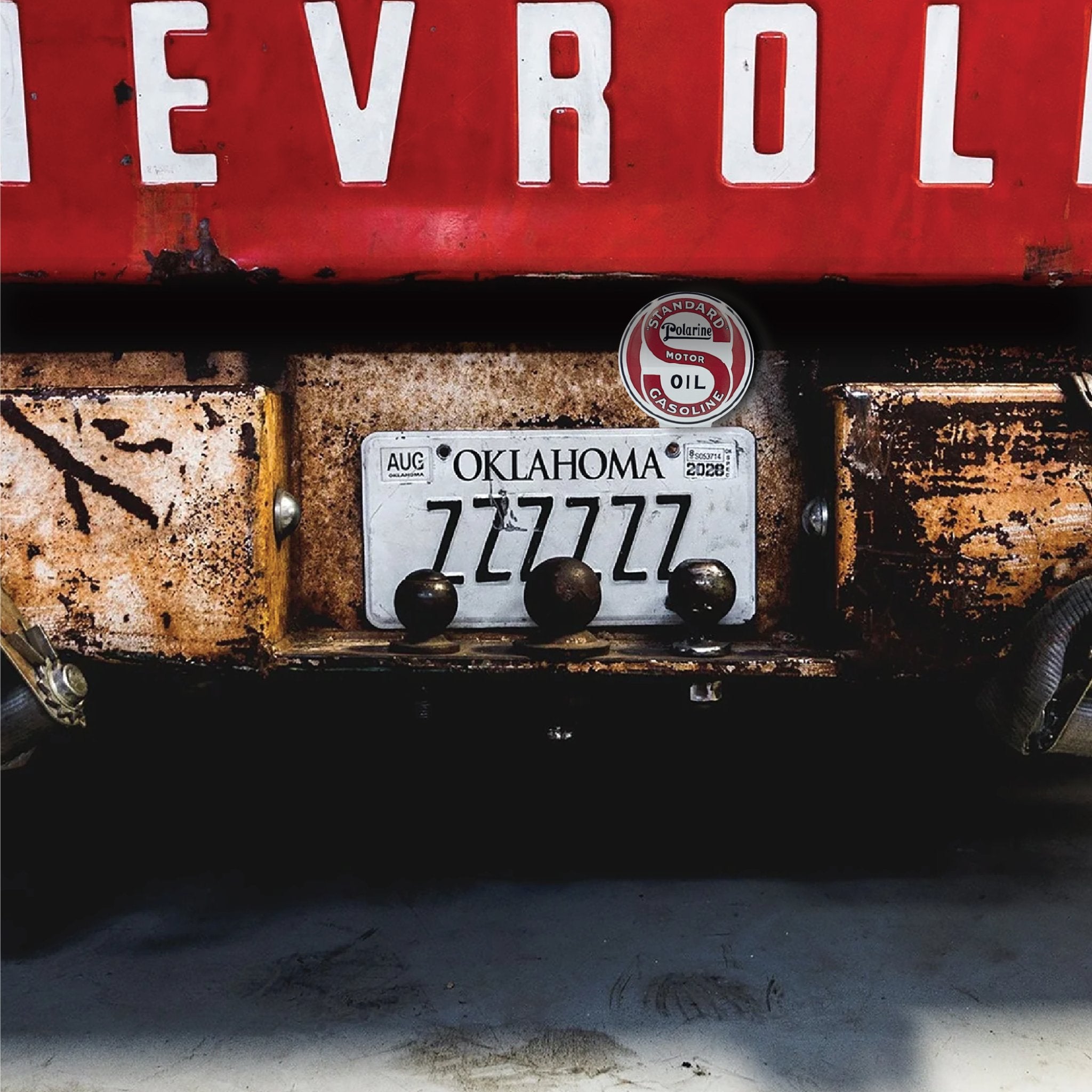 Vintage Style Standard Gasoline License Plate Topper for Car Truck & Motorcycle