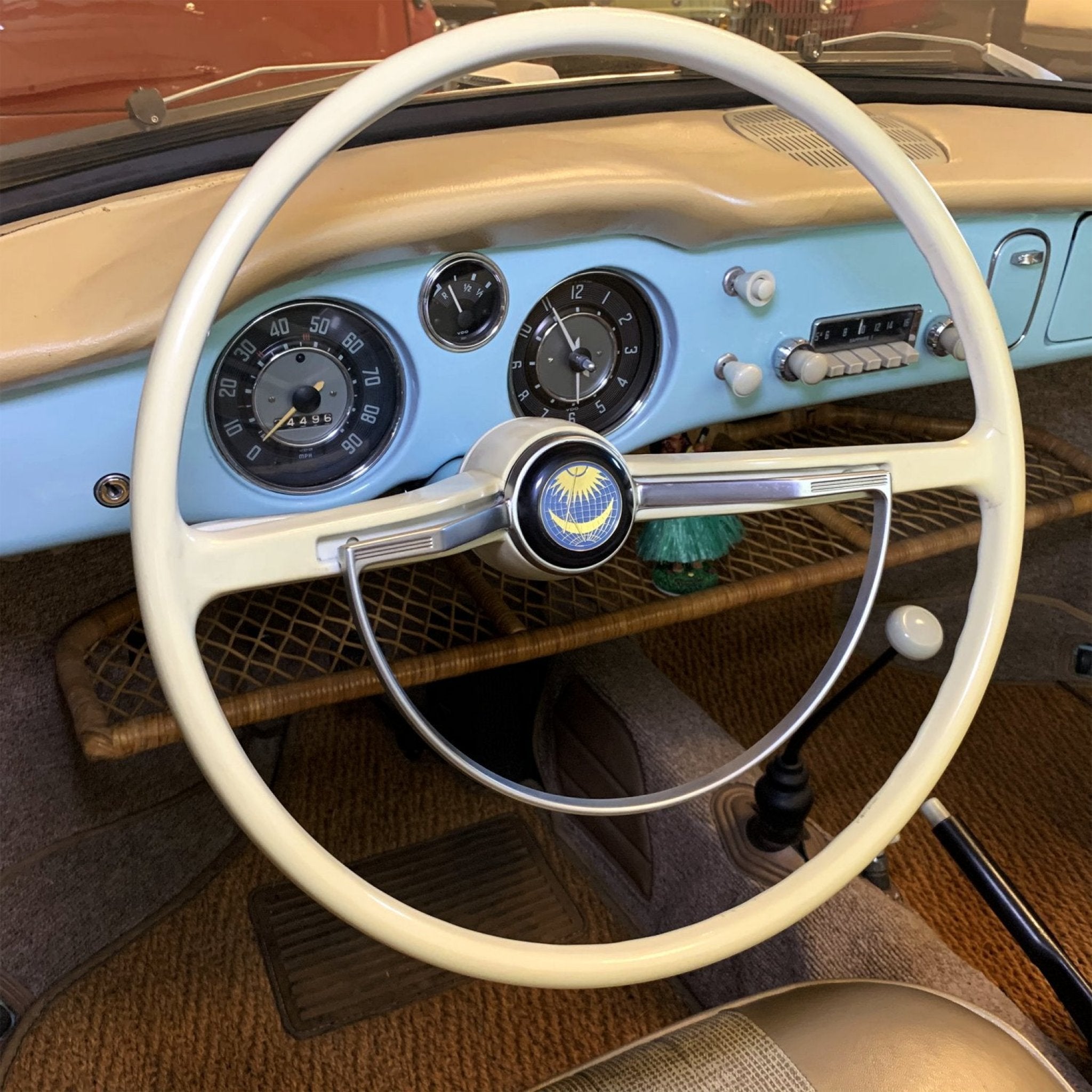 VW Steering Wheel Sun & Moon Horn Button fits 1961-71 Beetle Ghia Type 3
