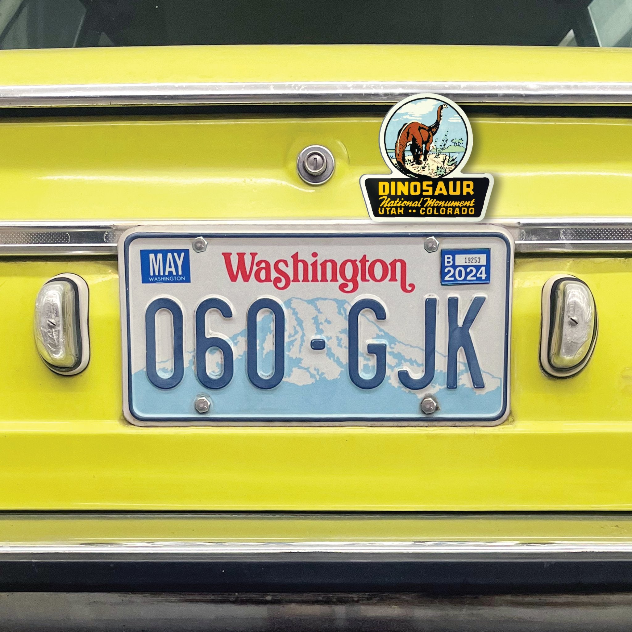 Dinosaur National Park License Plate Topper American Parks Retro Car Truck Cycle