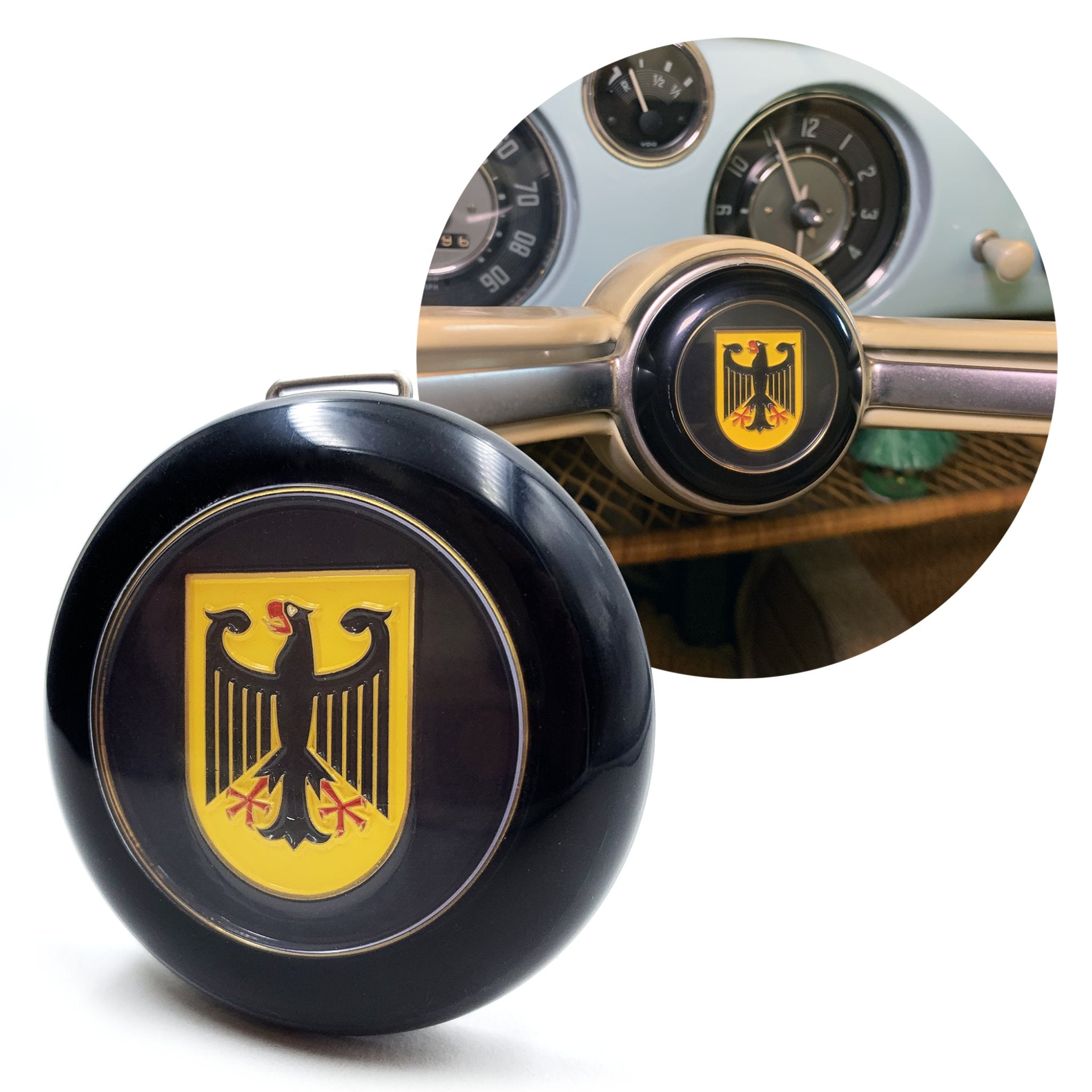 VW Steering Wheel Deutschland Horn Button fits 1961-71 Beetle Ghia Type 3