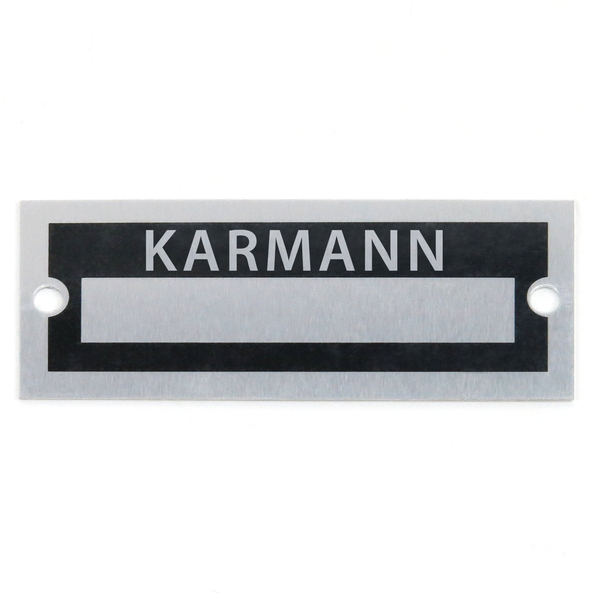 Karmann Ghia Blank Data Vin Plate - VW Ghia, Porsche, 356, 911, BMW 3.0