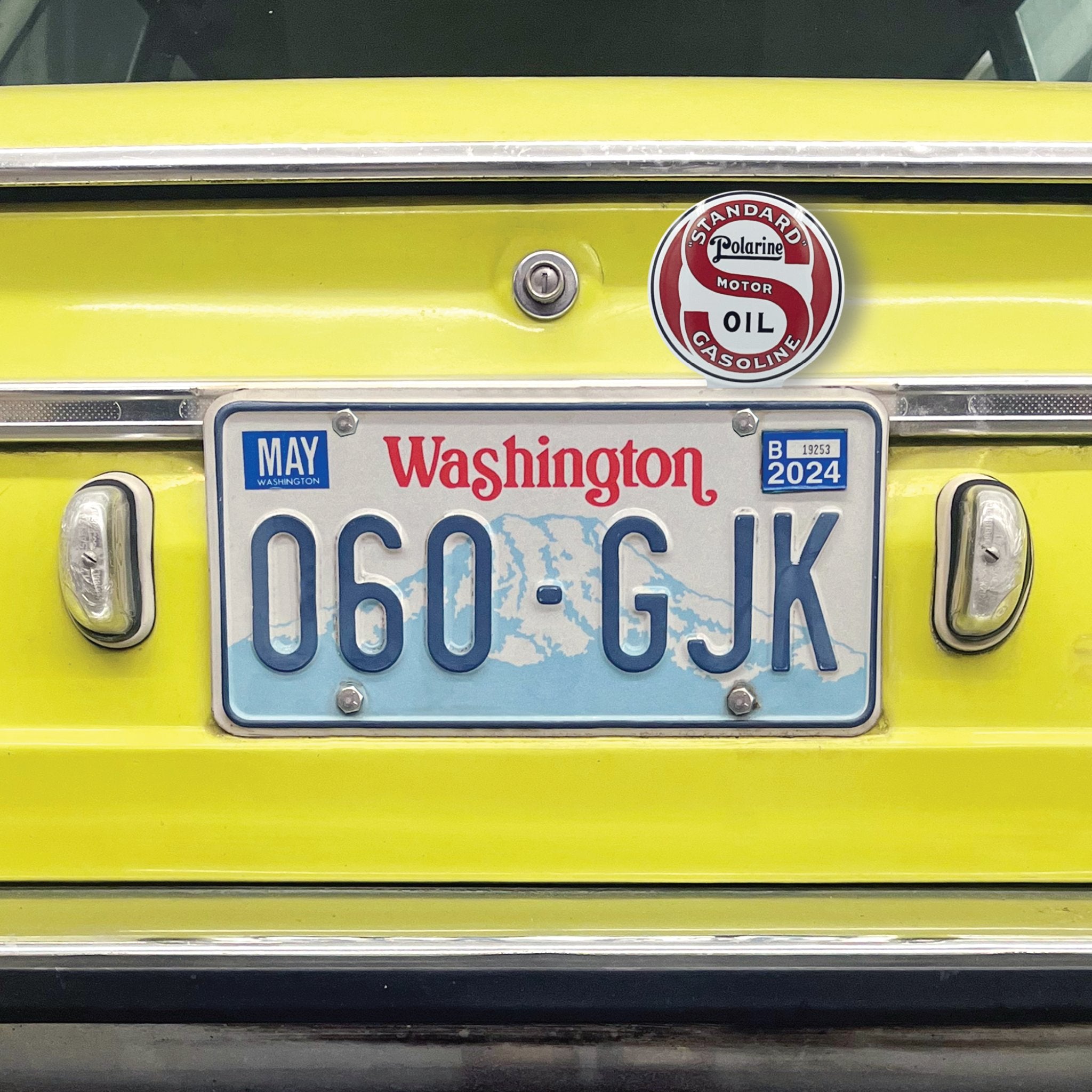 Vintage Style Standard Gasoline License Plate Topper for Car Truck & Motorcycle