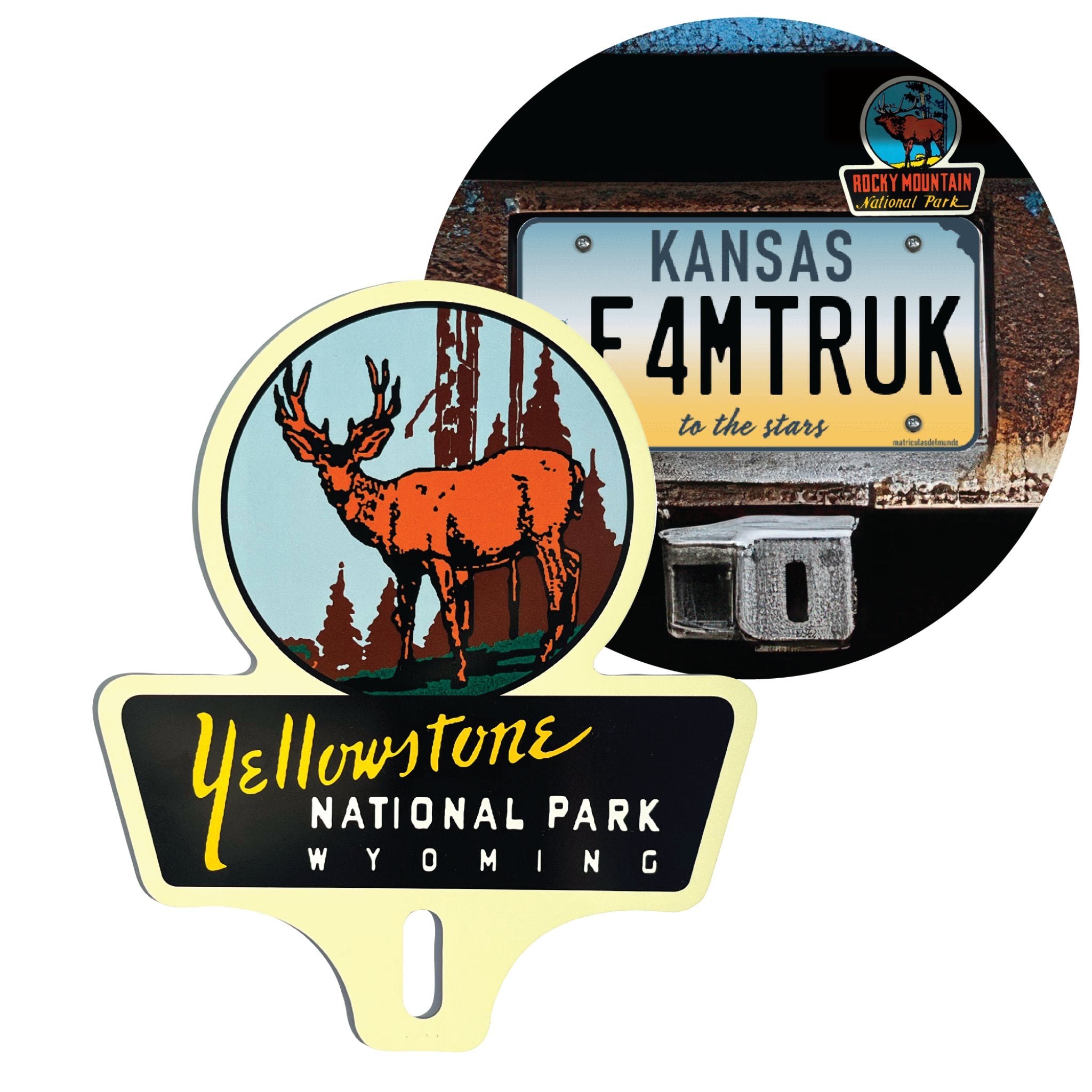 Yosemite National Park License Plate Topper American Parks Retro Car Truck Cycle