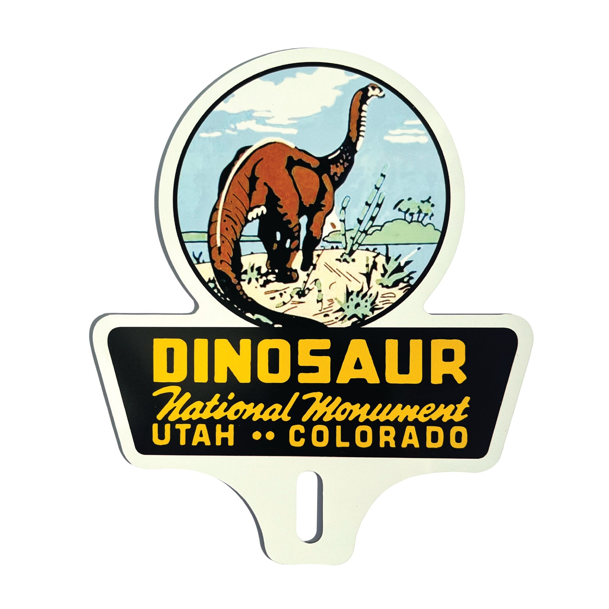 Dinosaur National Park License Plate Topper American Parks Retro Car Truck Cycle