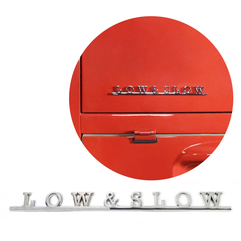 VW Low & Slow Script Emblem for Volkswagen beetle bus ghia thing kafer