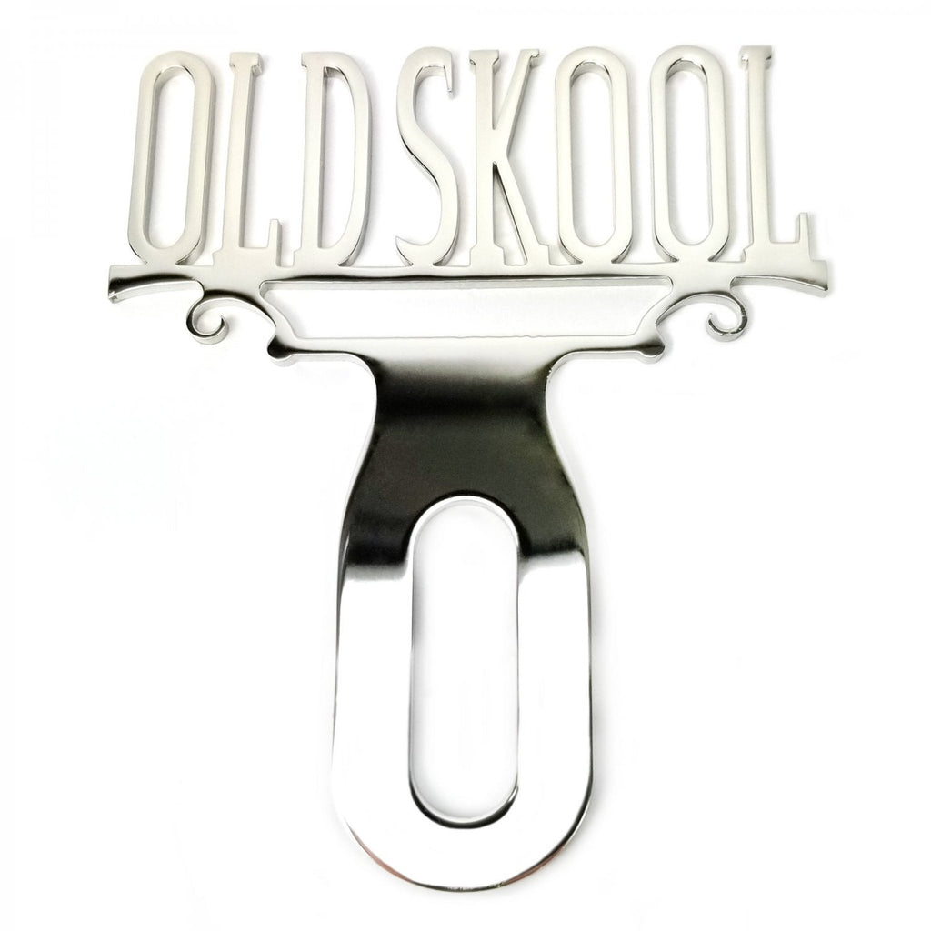 Classic Old Skool Chromed License Plate Topper