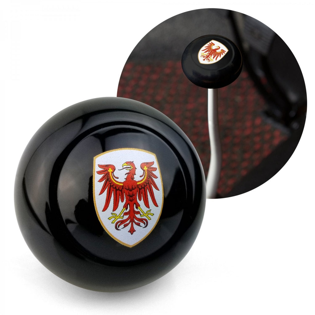 Brandenburg 2Pc Kit - Horn Button & Black 10mm Shift Knob Bus Beetle Ghia Cox