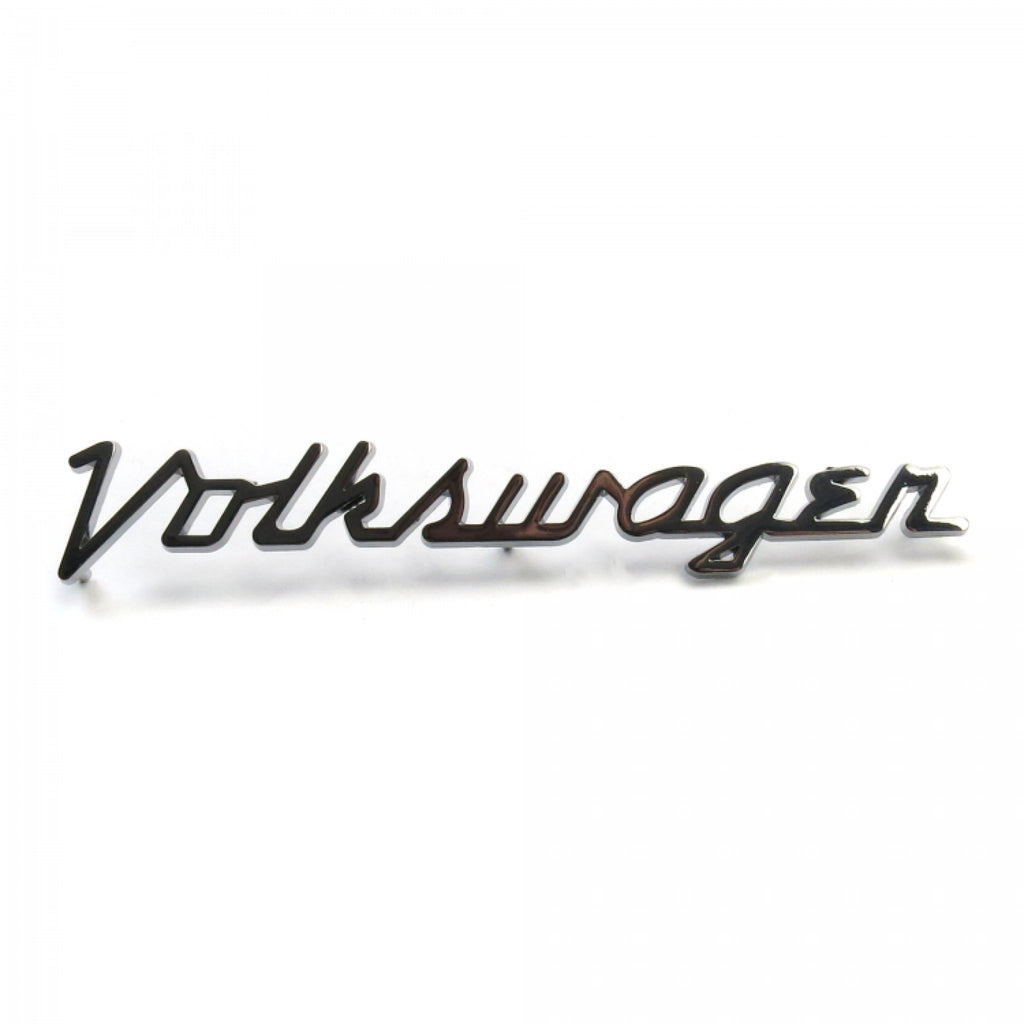 Volkswagen Chrome Metal Hood Script Emblem