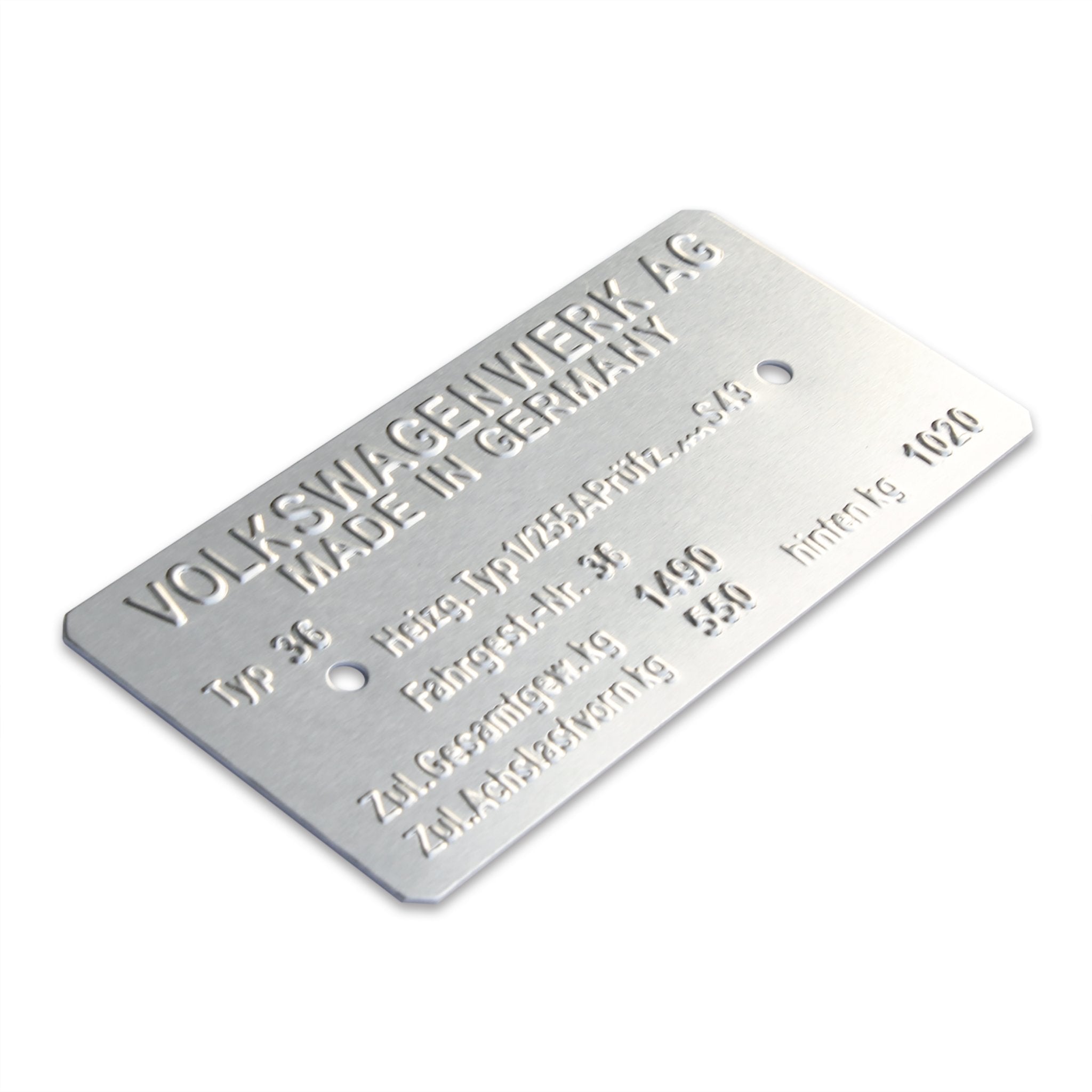 Volkswagen Squareback Type 361 Made in Germany Vin Data Information Plate