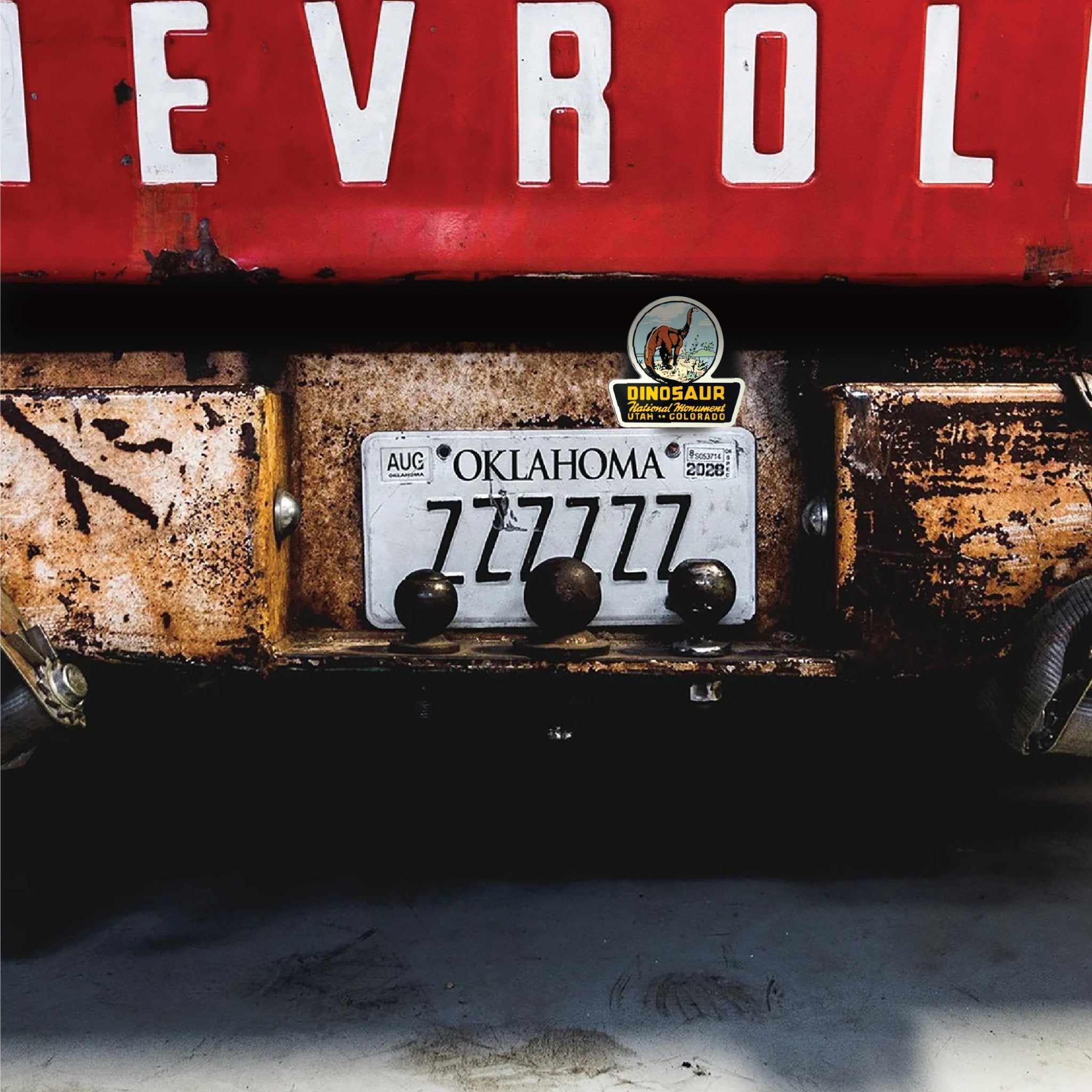 Dinosaur National Park License Plate Topper American Parks Retro Car Truck Cycle