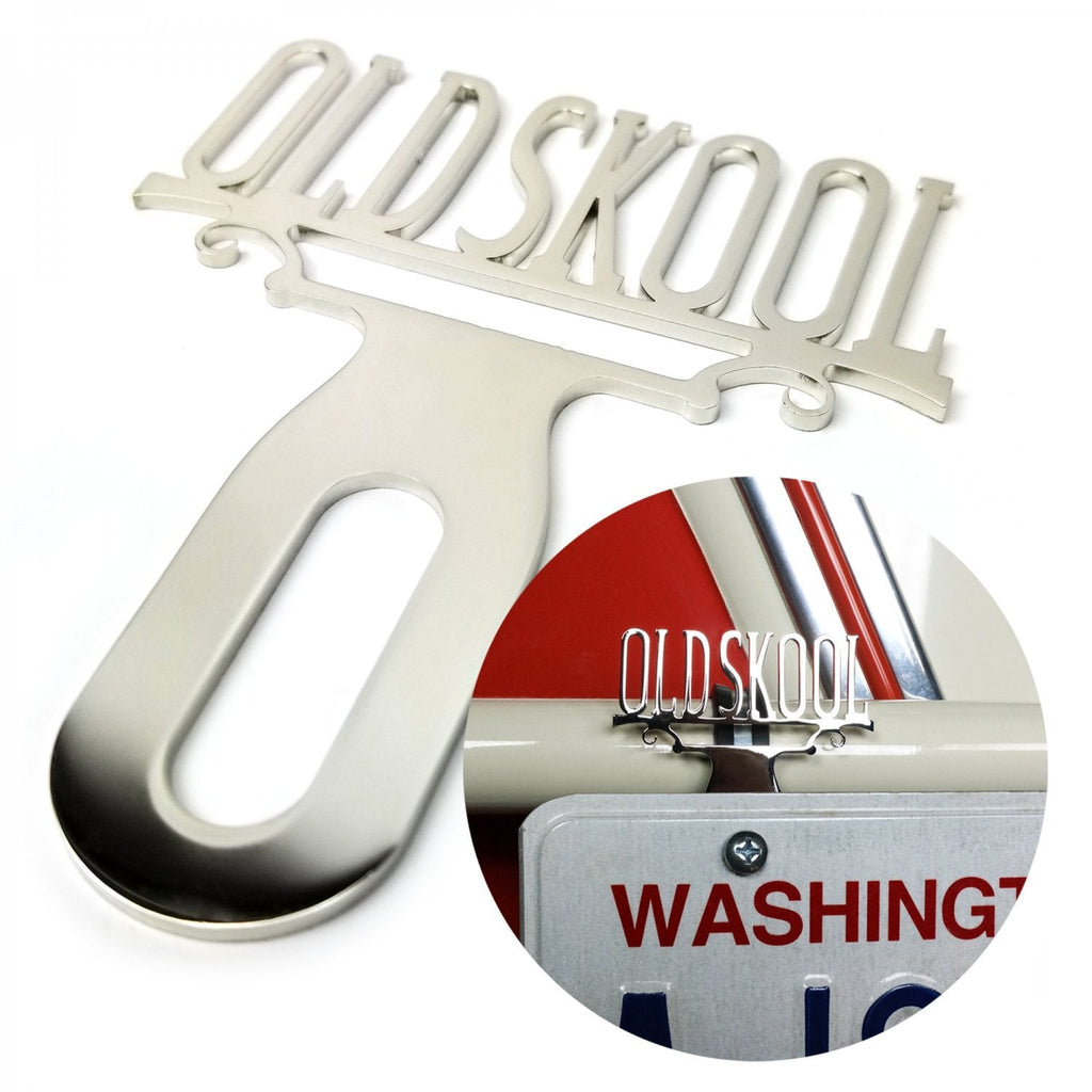 Classic Old Skool Chromed License Plate Topper