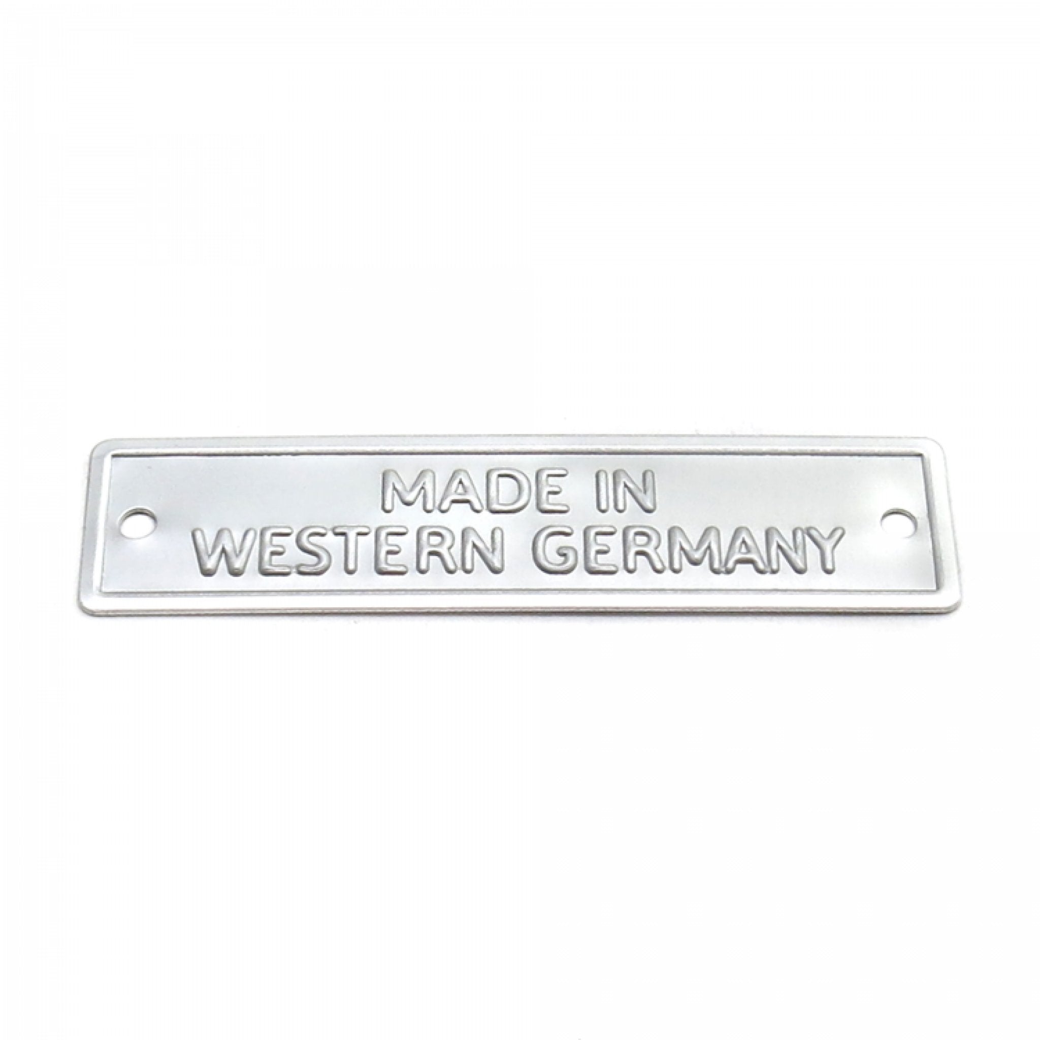 Made in Western Germany - Data Plate for VW Bug Bus Ghia & Porsche 356