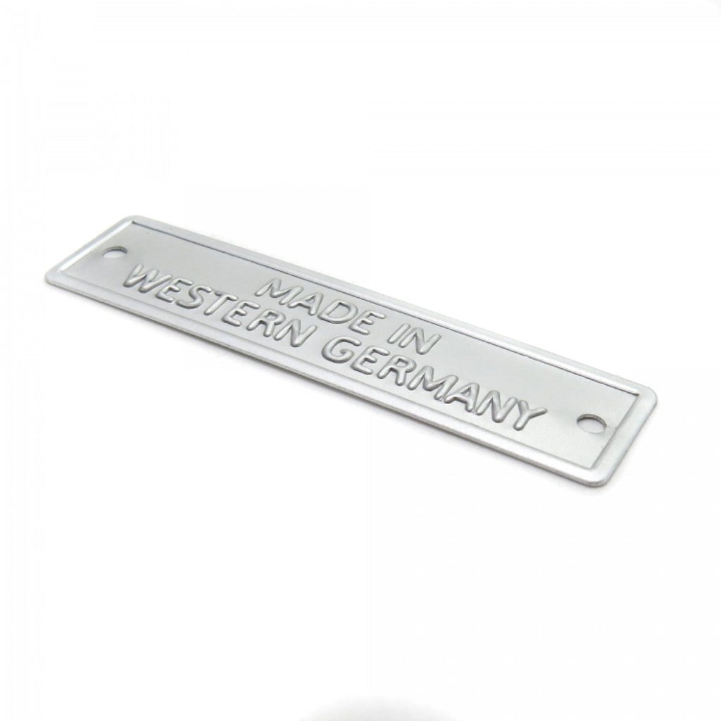 Made in Western Germany - Data Plate for VW Bug Bus Ghia & Porsche 356