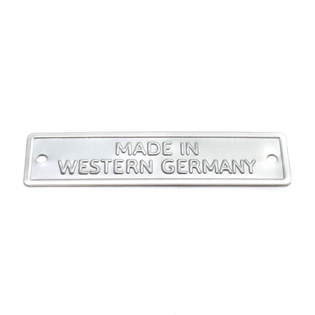 Made in Western Germany - Data Plate for VW Bug Bus Ghia & Porsche 356