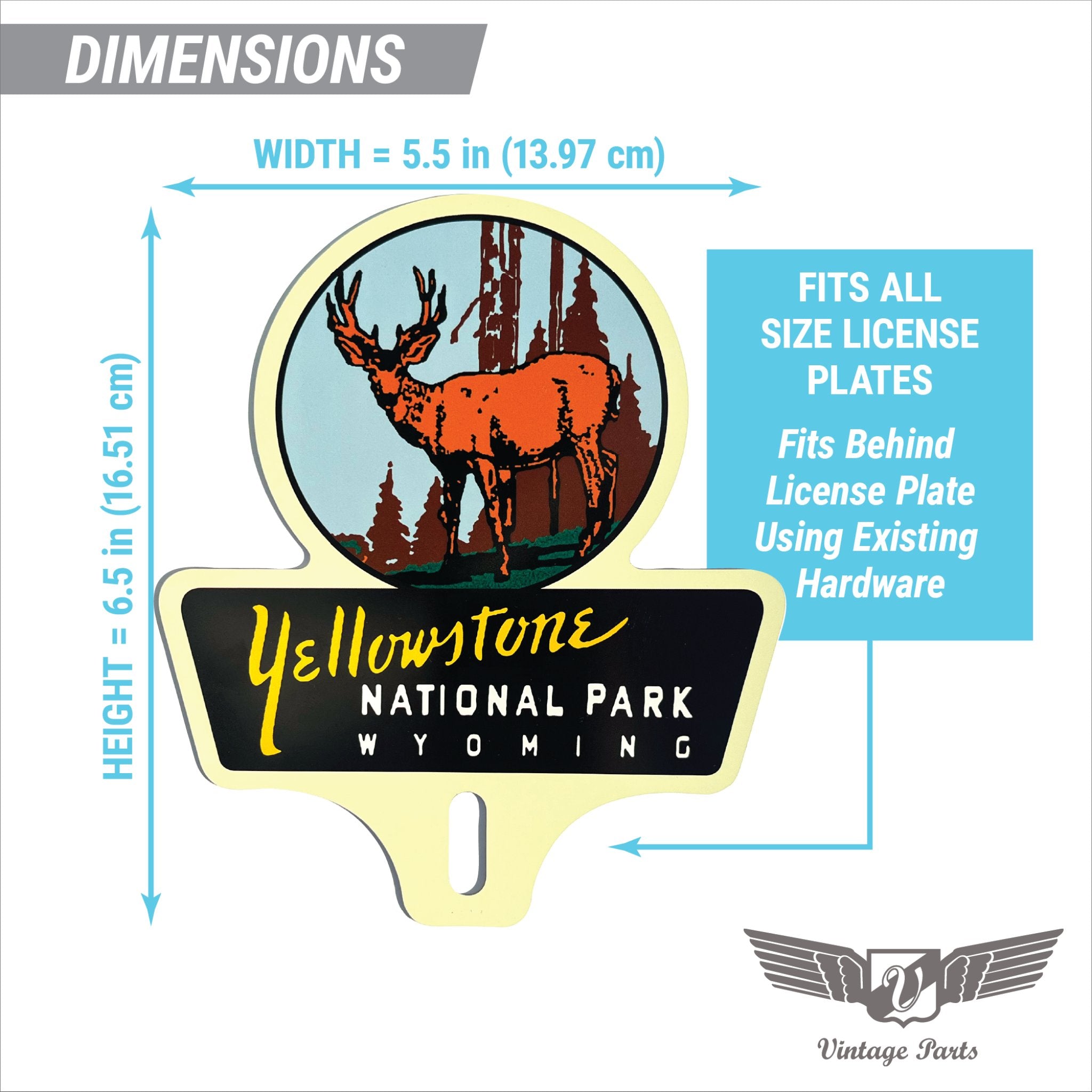 Yosemite National Park License Plate Topper American Parks Retro Car Truck Cycle