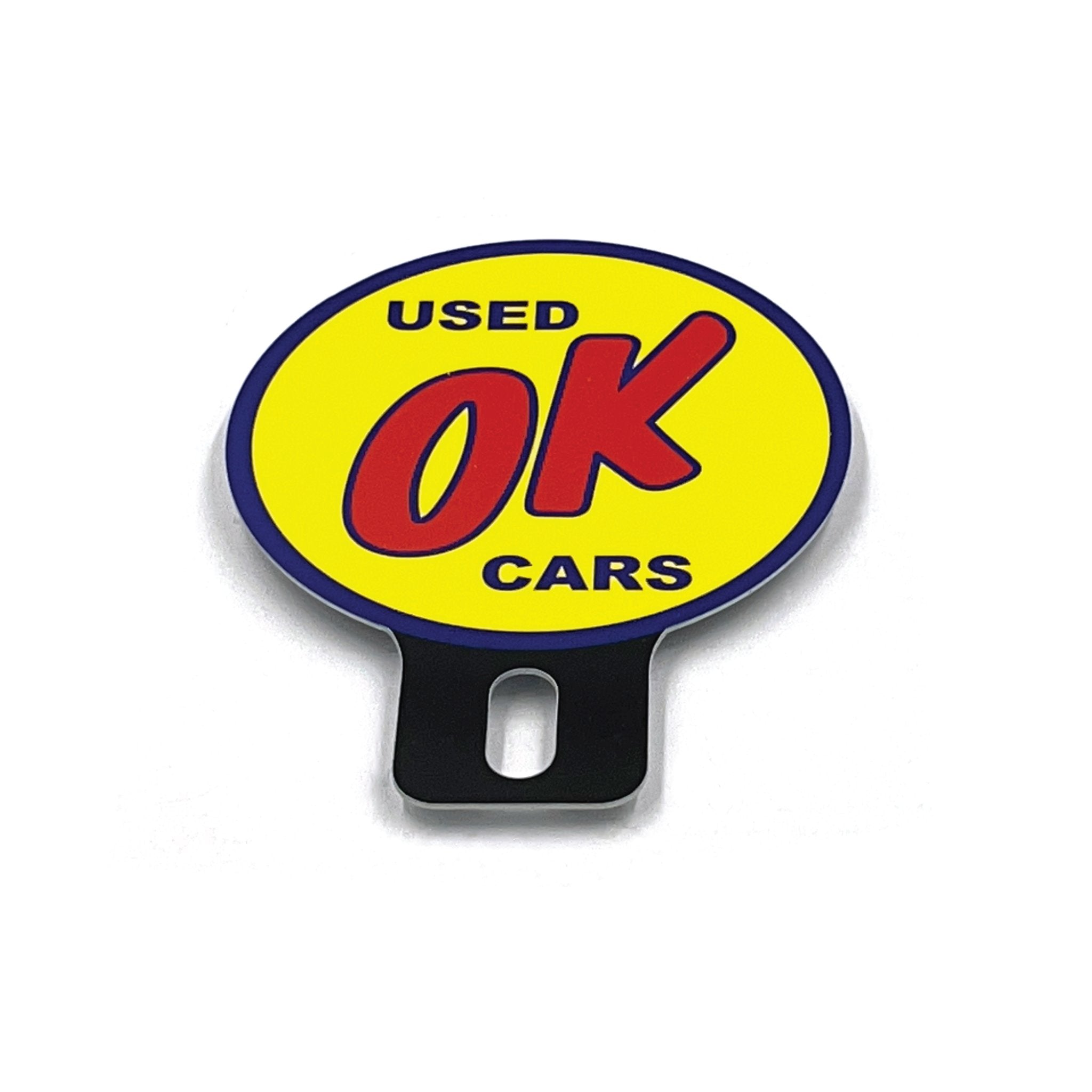 OK Used Cars License Plate Topper Vintage Style Car Truck Accessory Retro Chevy