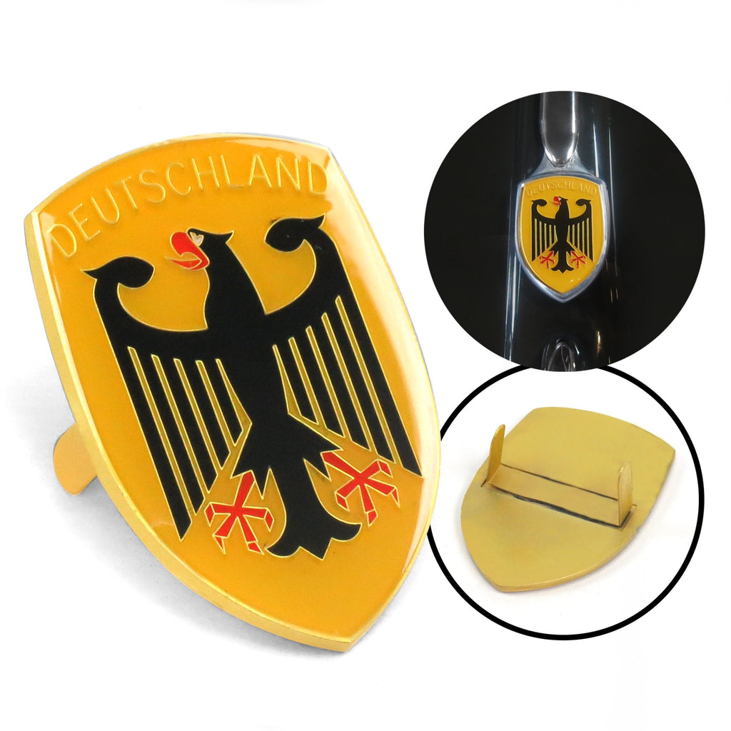 VW German Deutschland Hood Badge Crest