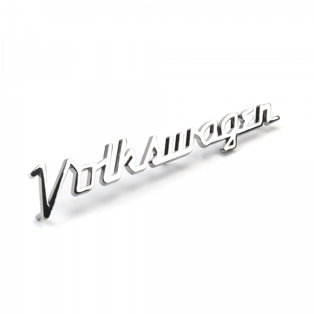 Volkswagen Chrome Metal Hood Script Emblem