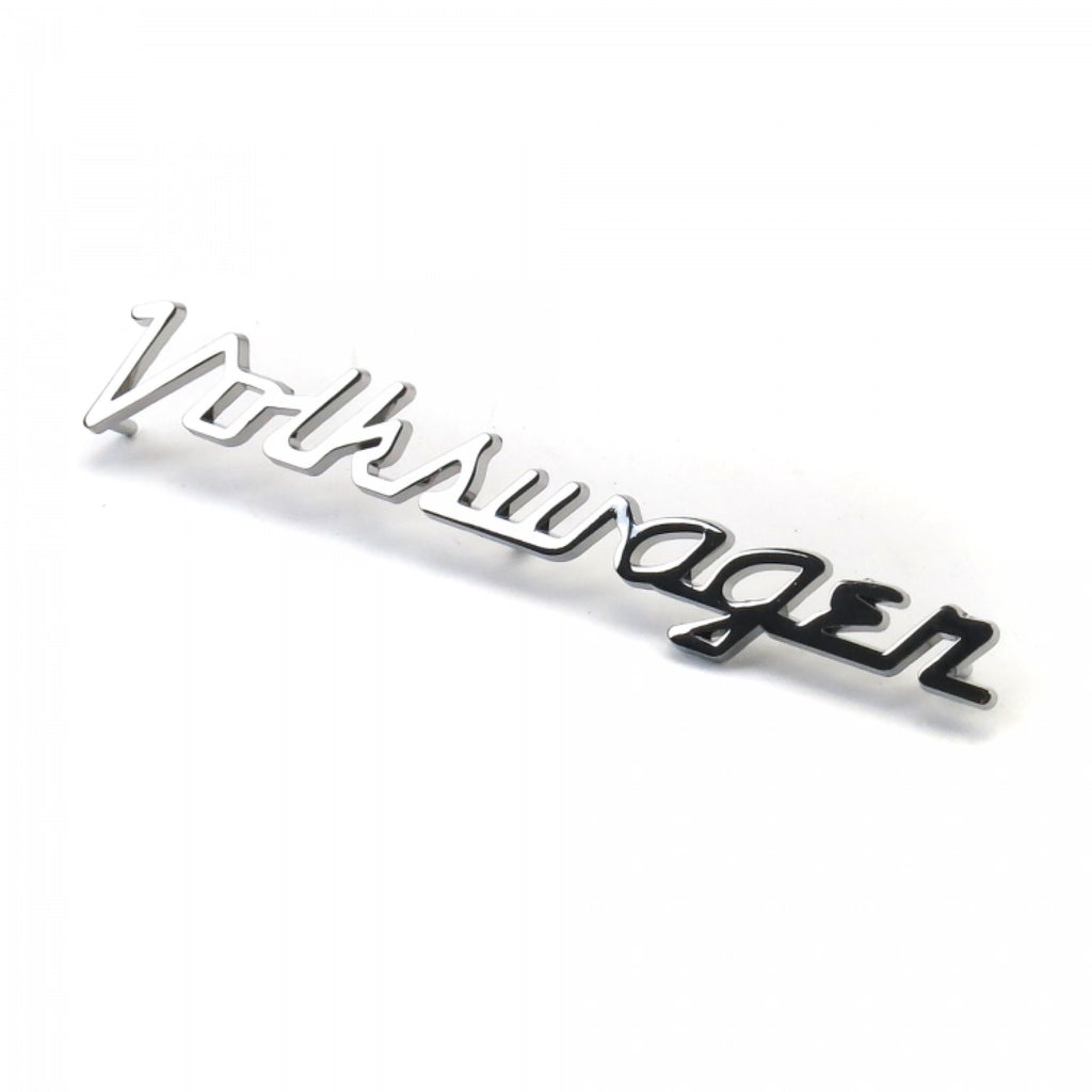 Volkswagen Chrome Metal Hood Script Emblem