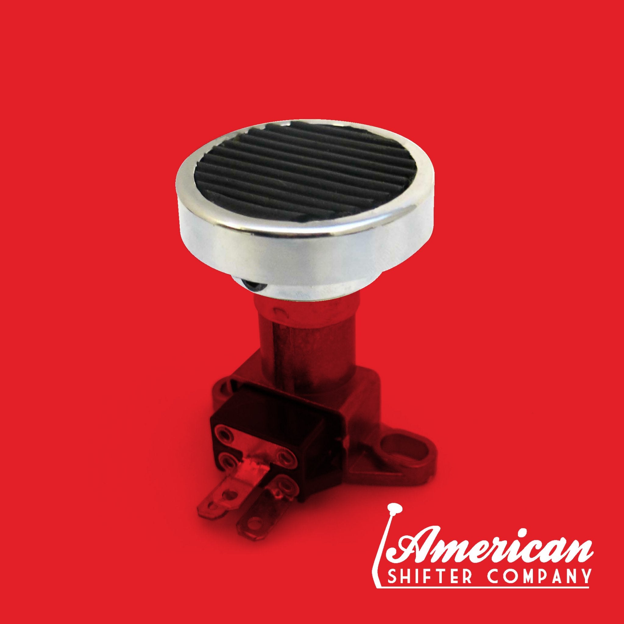 Floor Mount Round Headlight Switch Dimmer High Beam Pedal Cover with Non-Slip Rubber