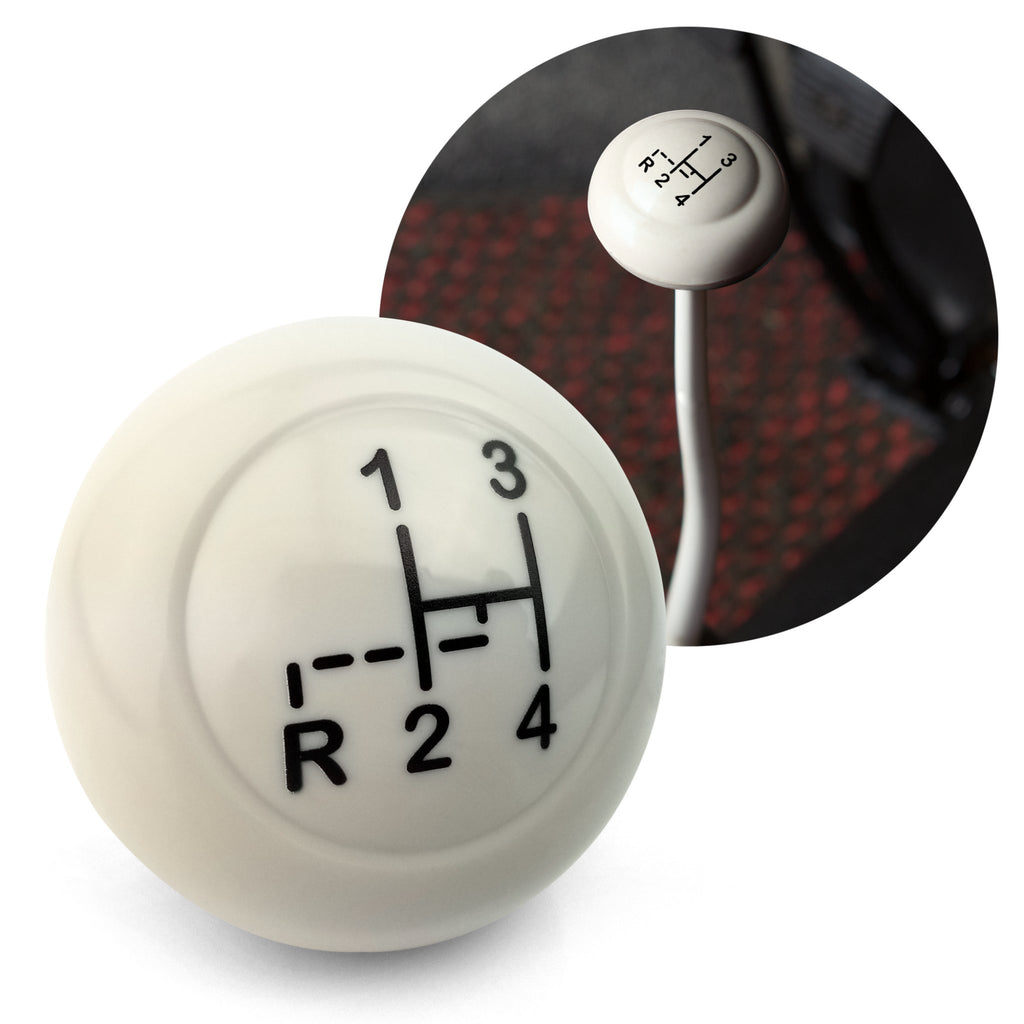 4-Speed Shift Pattern Ivory Gear Shift Knob for Volkswagen Porsche