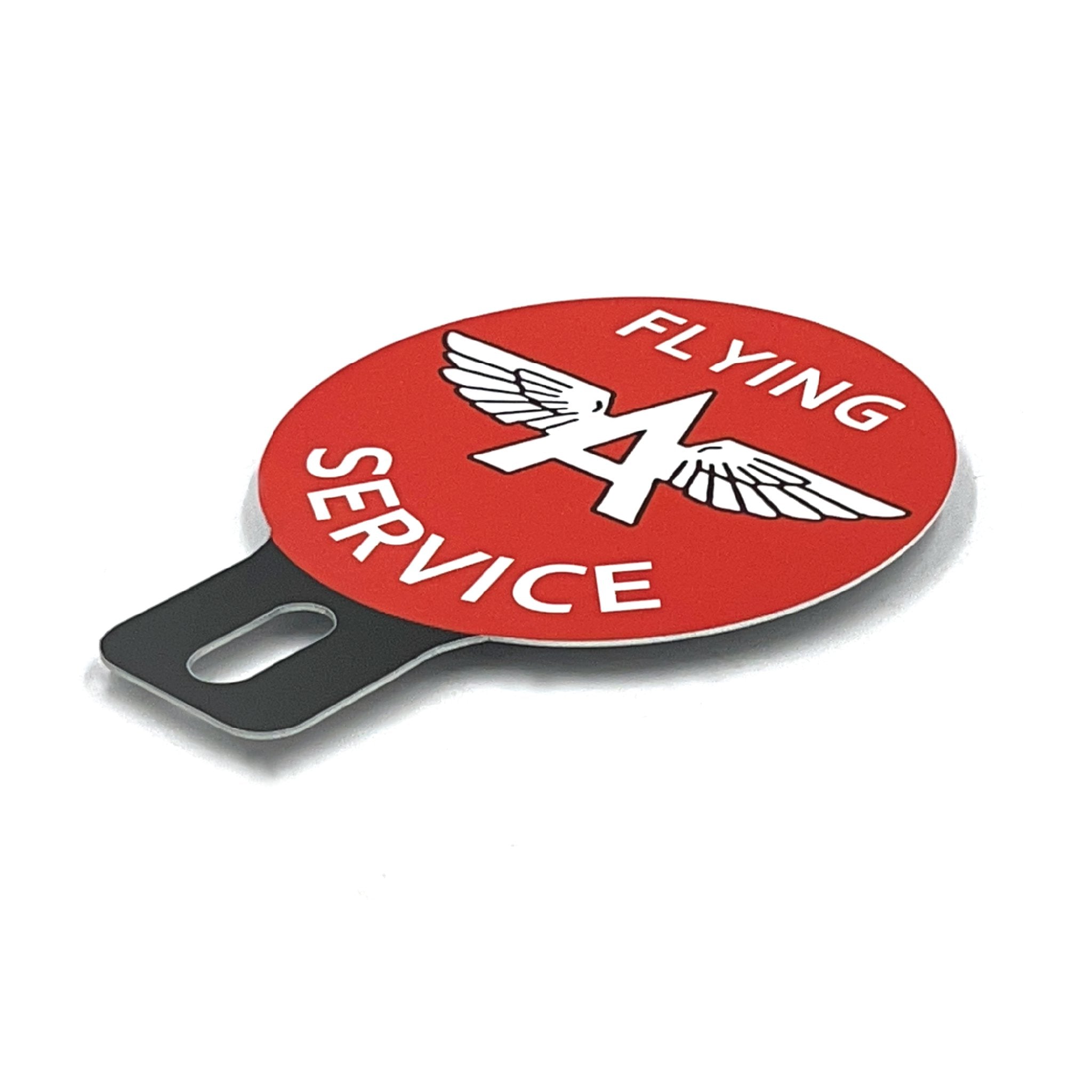 Flying A Service Gasoline License Plate Topper Vintage Style Car Truck Accessory