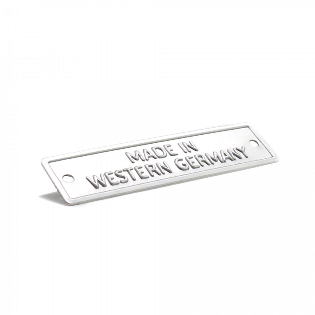 Made in Western Germany - Data Plate for VW Bug Bus Ghia & Porsche 356