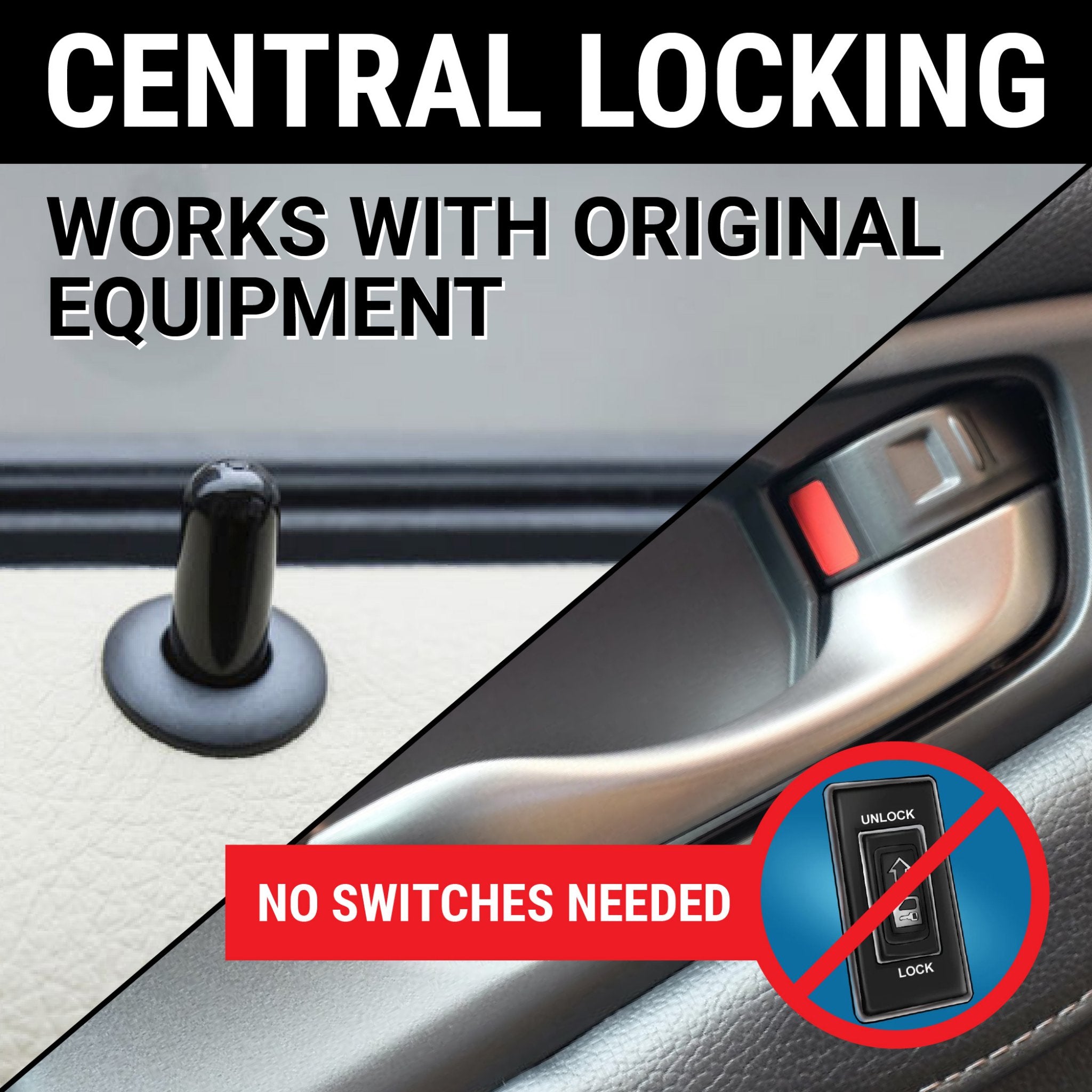 Volkswagen Central Locking Power Door Lock Kit for Bus, Bug, Ghia, T3, T4