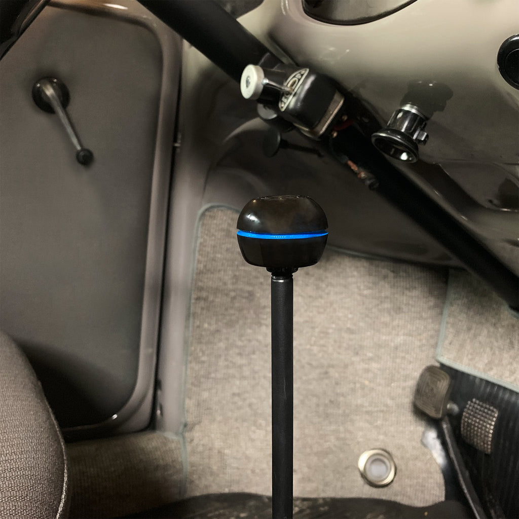 Black Hoffman Dimple Shift Knob w/ Blue Stripe for 1947 - 1961 VW or Porsche