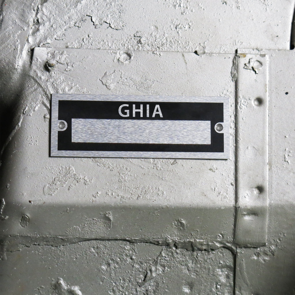 Ghia Blank Data Vin Name Plate