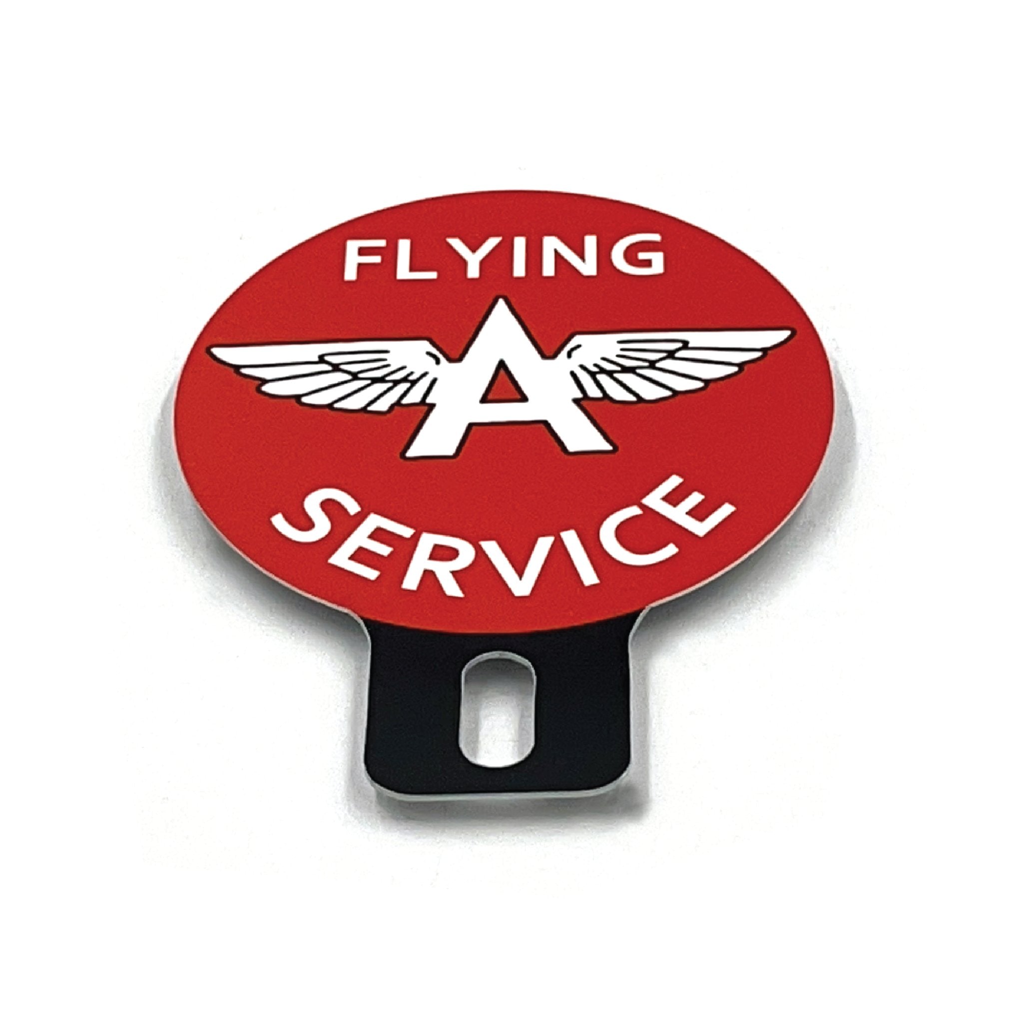 Flying A Service Gasoline License Plate Topper Vintage Style Car Truck Accessory