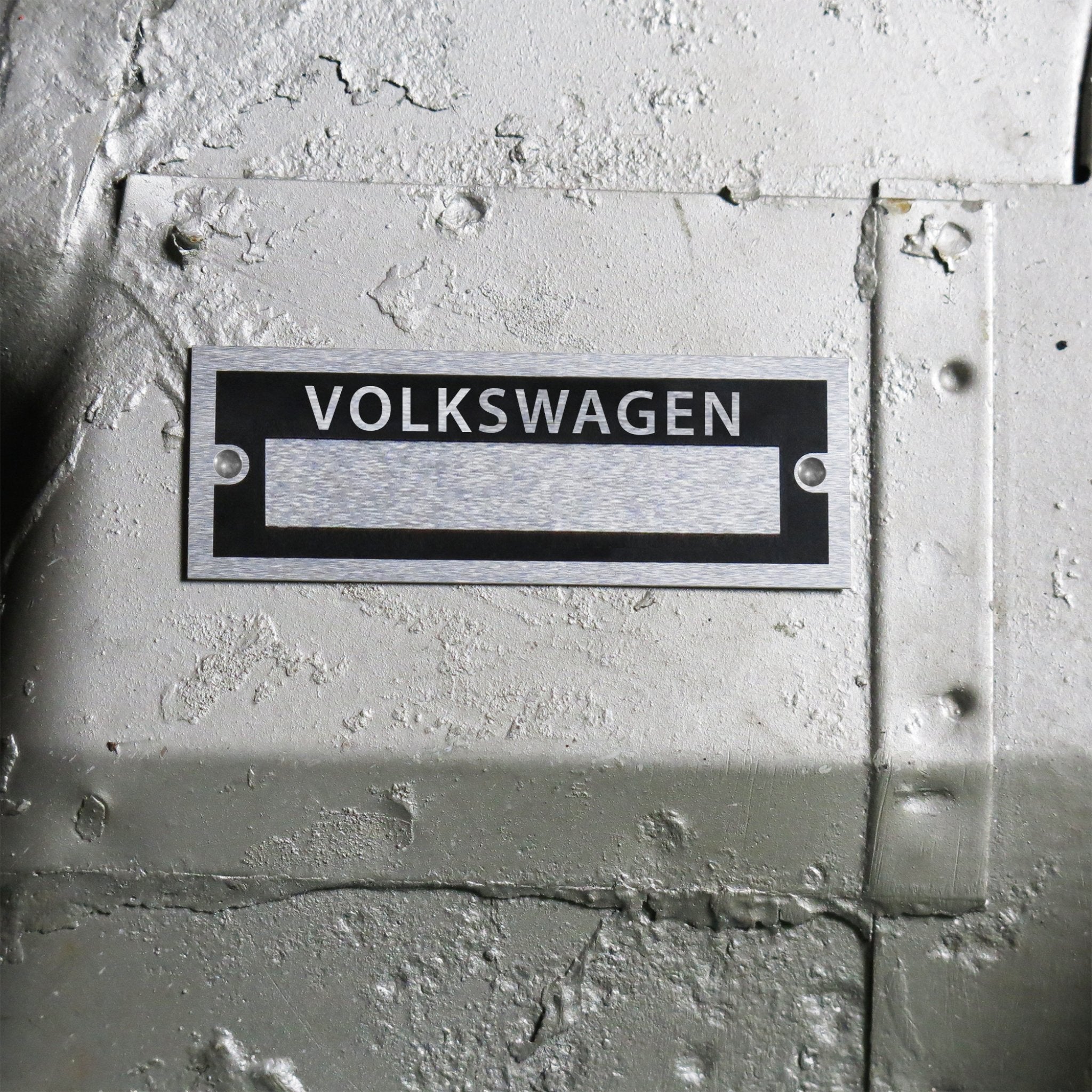 Blank Aluminum Metal Data Vin Plate - Volkswagen - Customizable