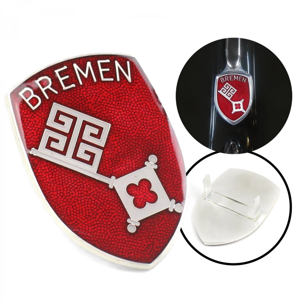 Bremen 3Pcs Kit - Horn Button, Hood Crest, & Ivory 10mm Shift Knob Bus Bug T3