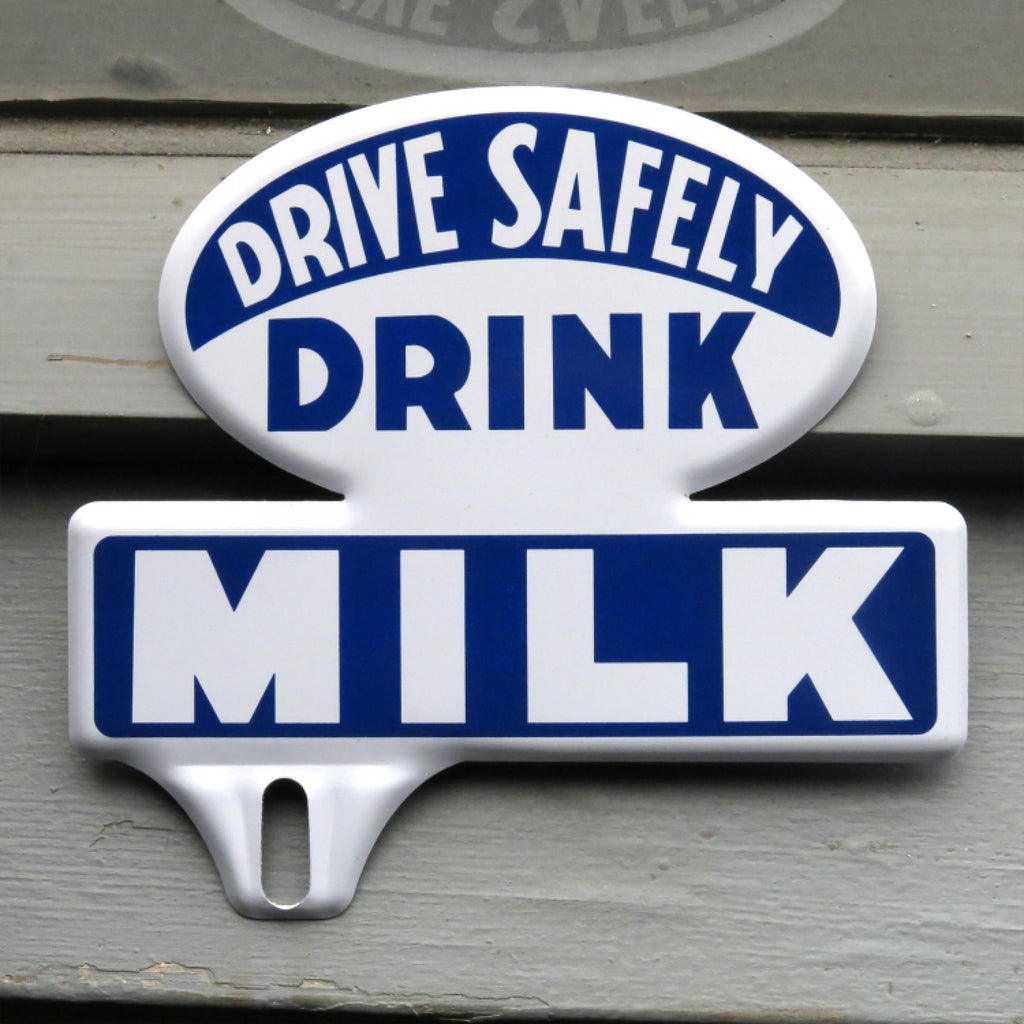 Drink Milk License Plate Topper