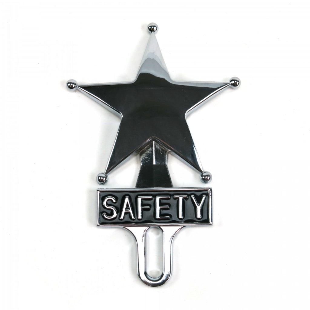Safety Star Chromed License Plate Topper