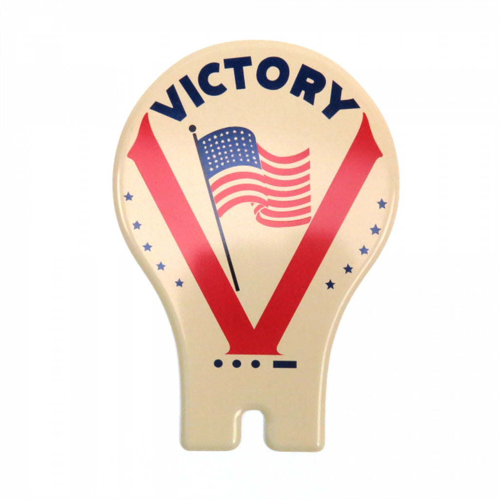 WW2 Victory USA Flag License Plate Topper - WWII